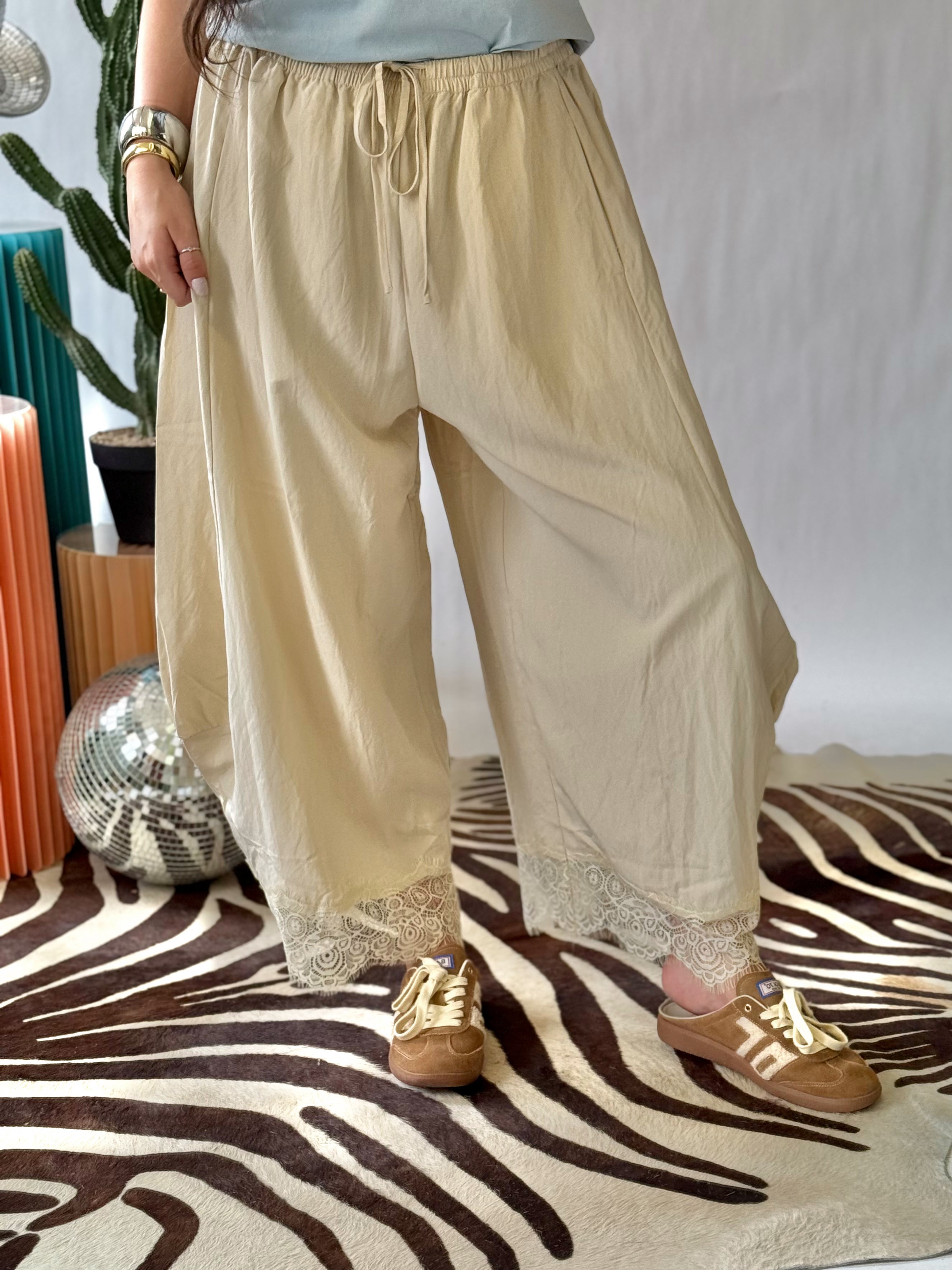 The Daydream Lace Trim Pants