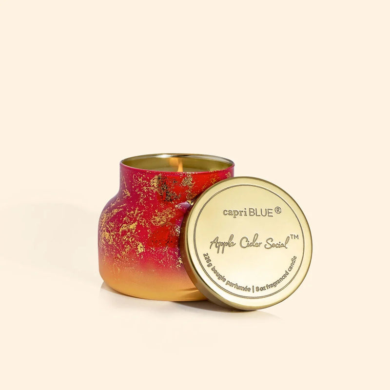 The Capri Blue Apple Cider Social Glimmer Petite Jar, 8 oz
