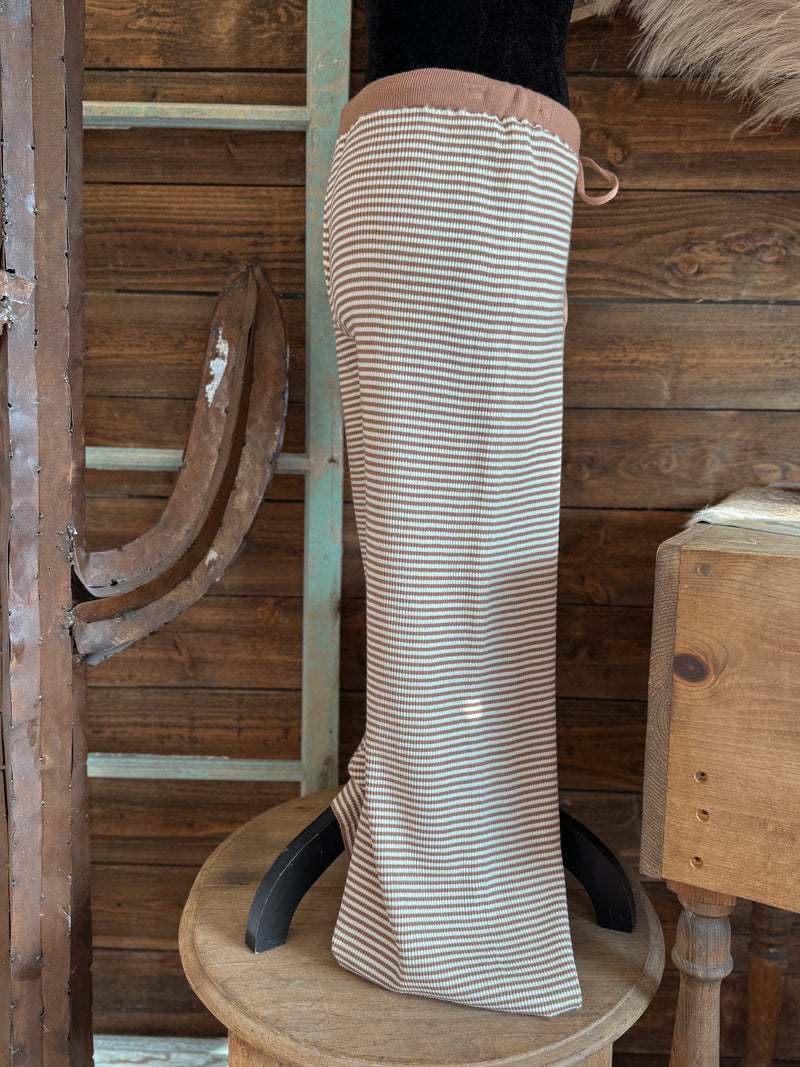 The Indigo Striped Knit Pants