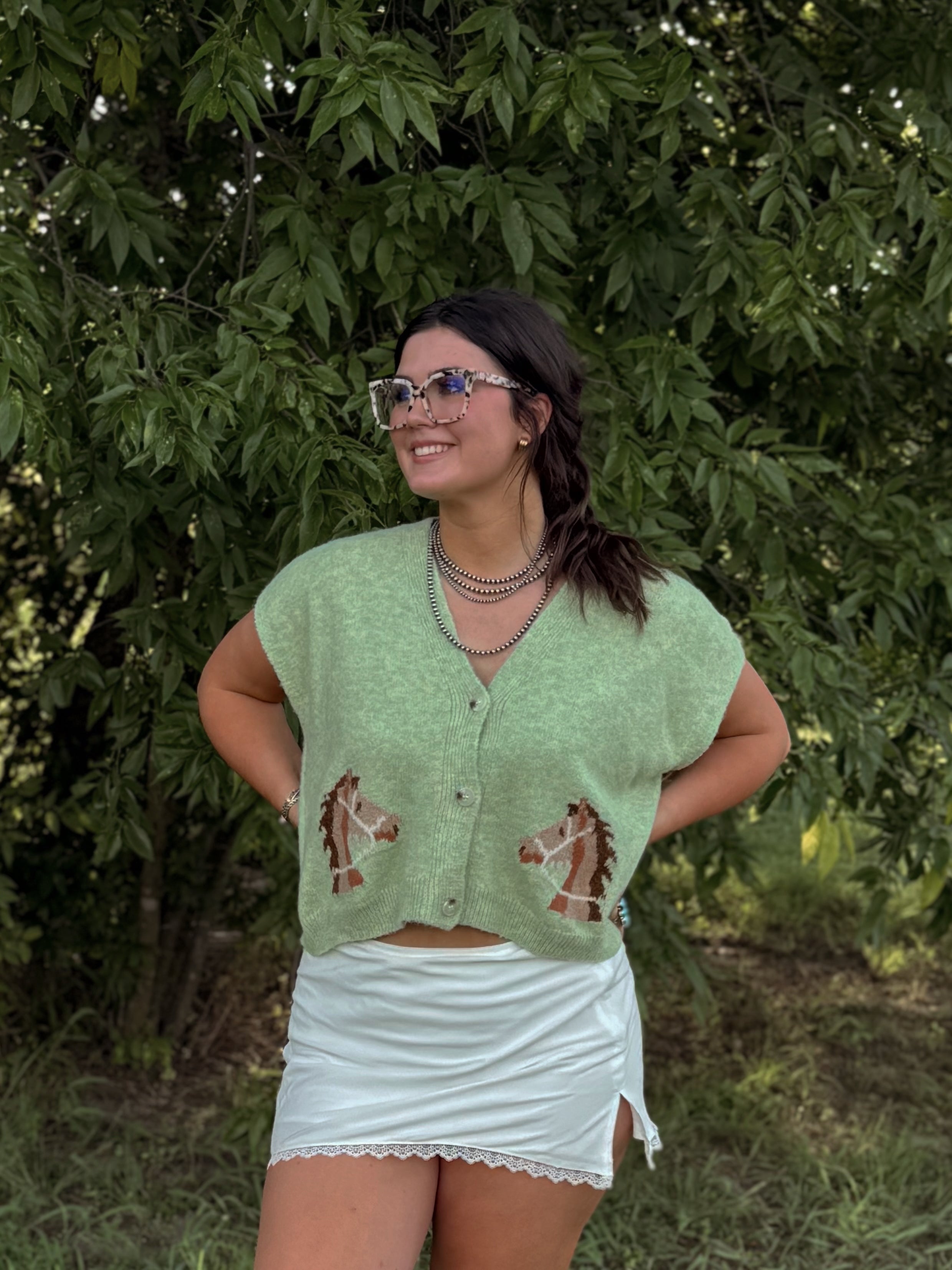 The Blakely Lace Trim Skirt