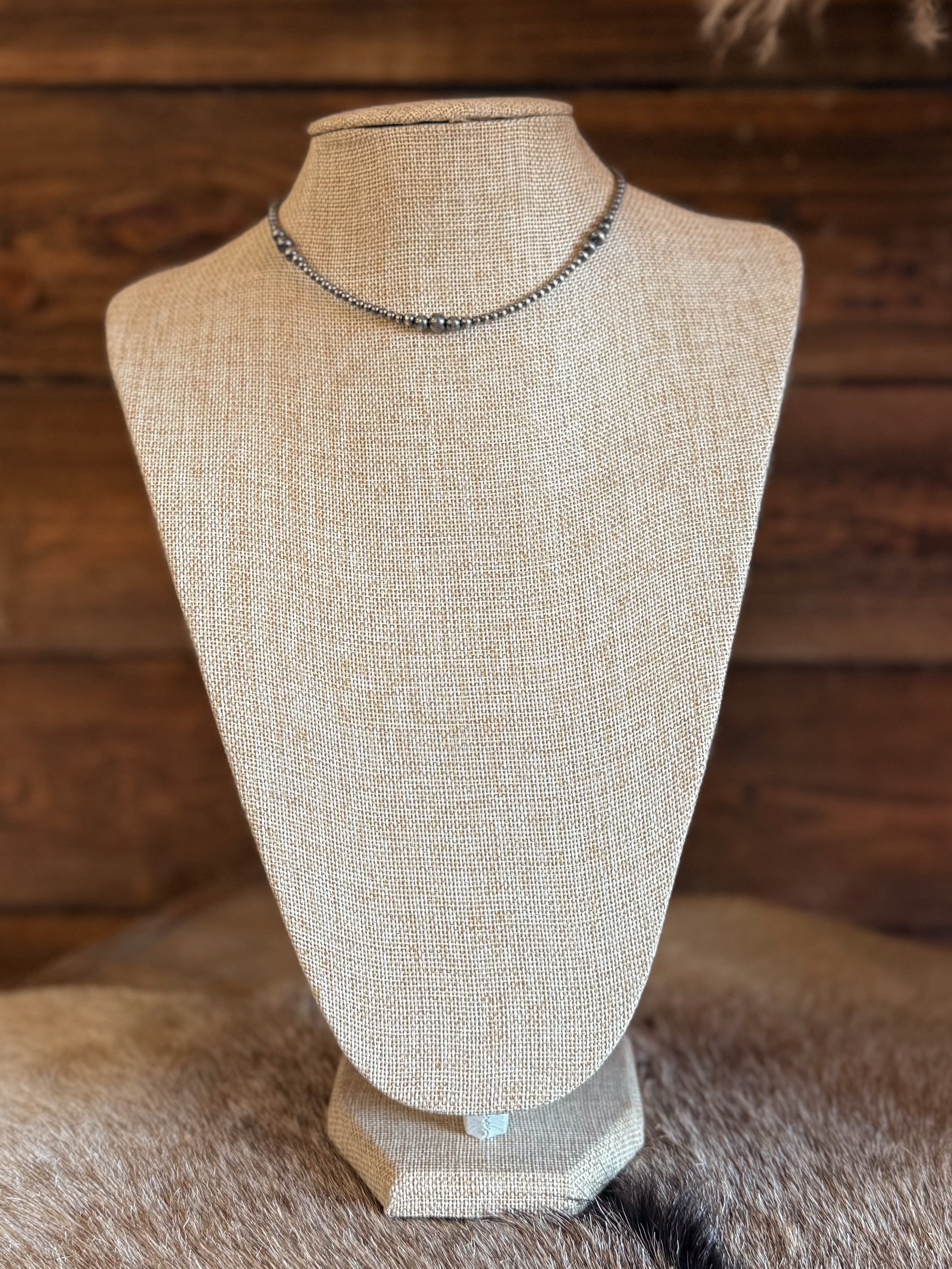 The Hand-Strung Graduated Sterling Pearl Necklace