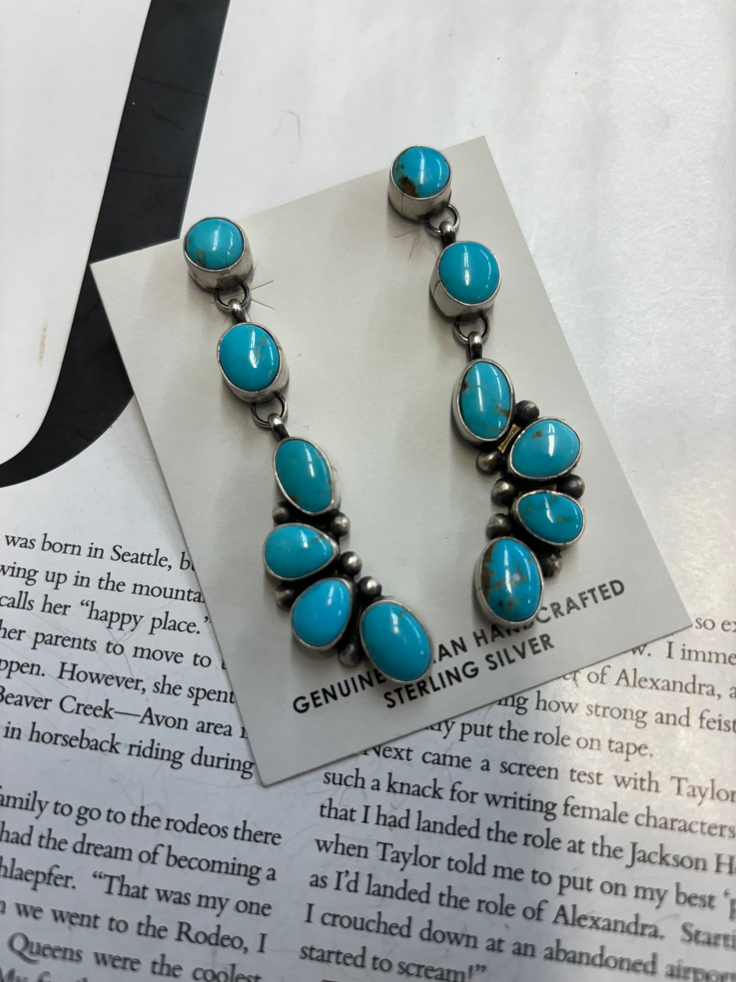 The Yazzie Blue Ridge Turquoise Earrings