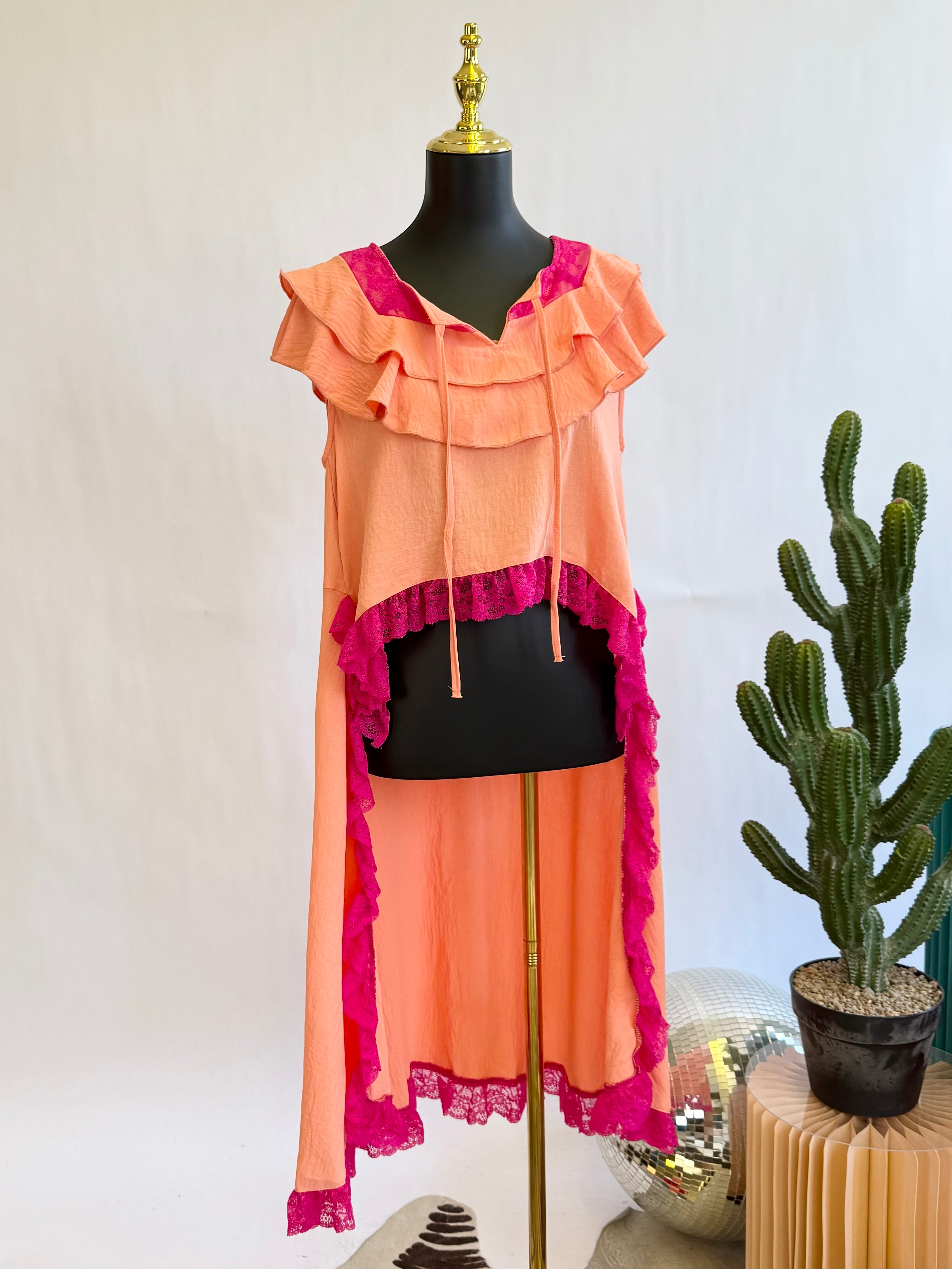 The Lumi Peach Ruffle Set