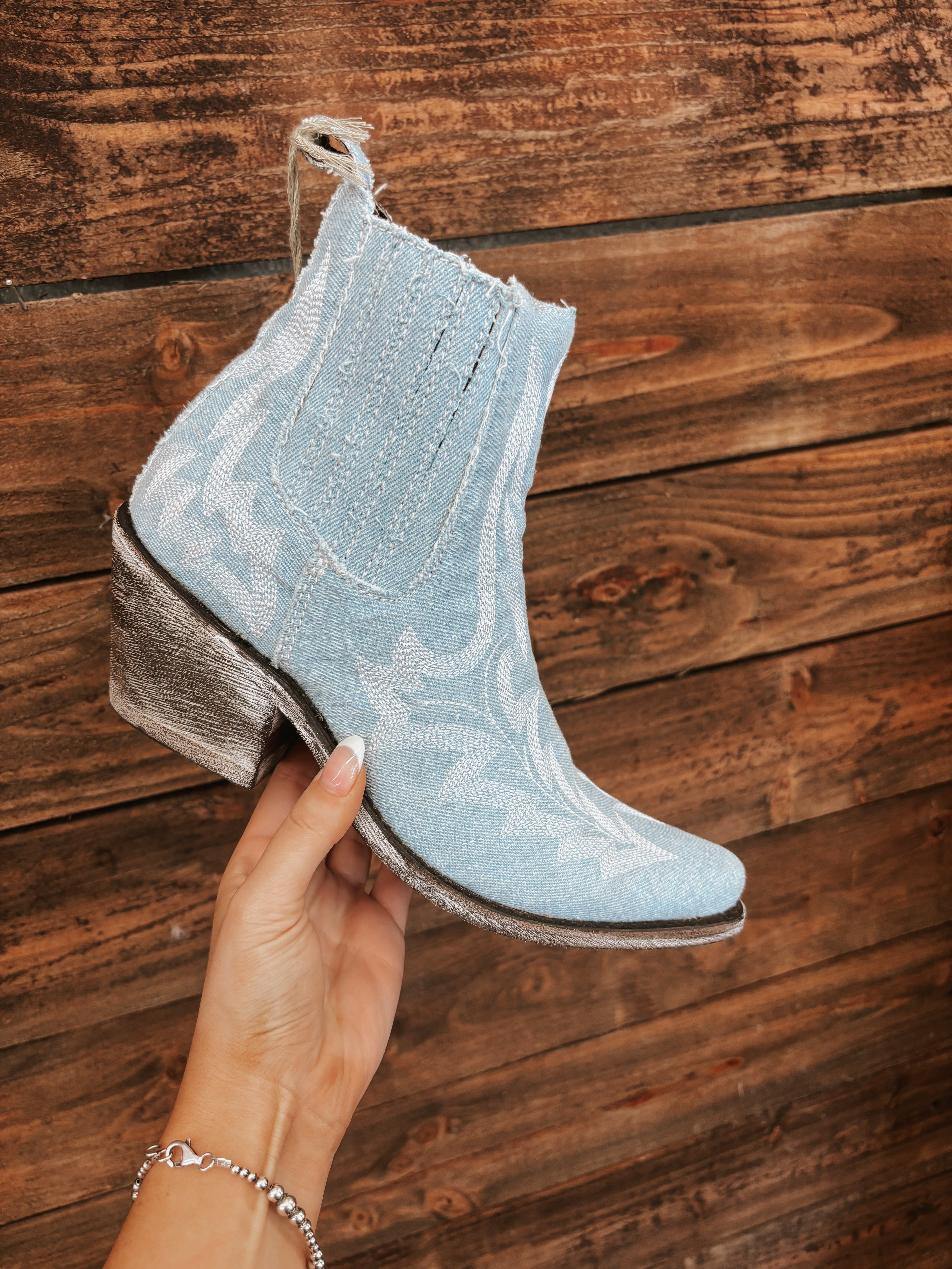 The Liberty Black Denim Simone Booties