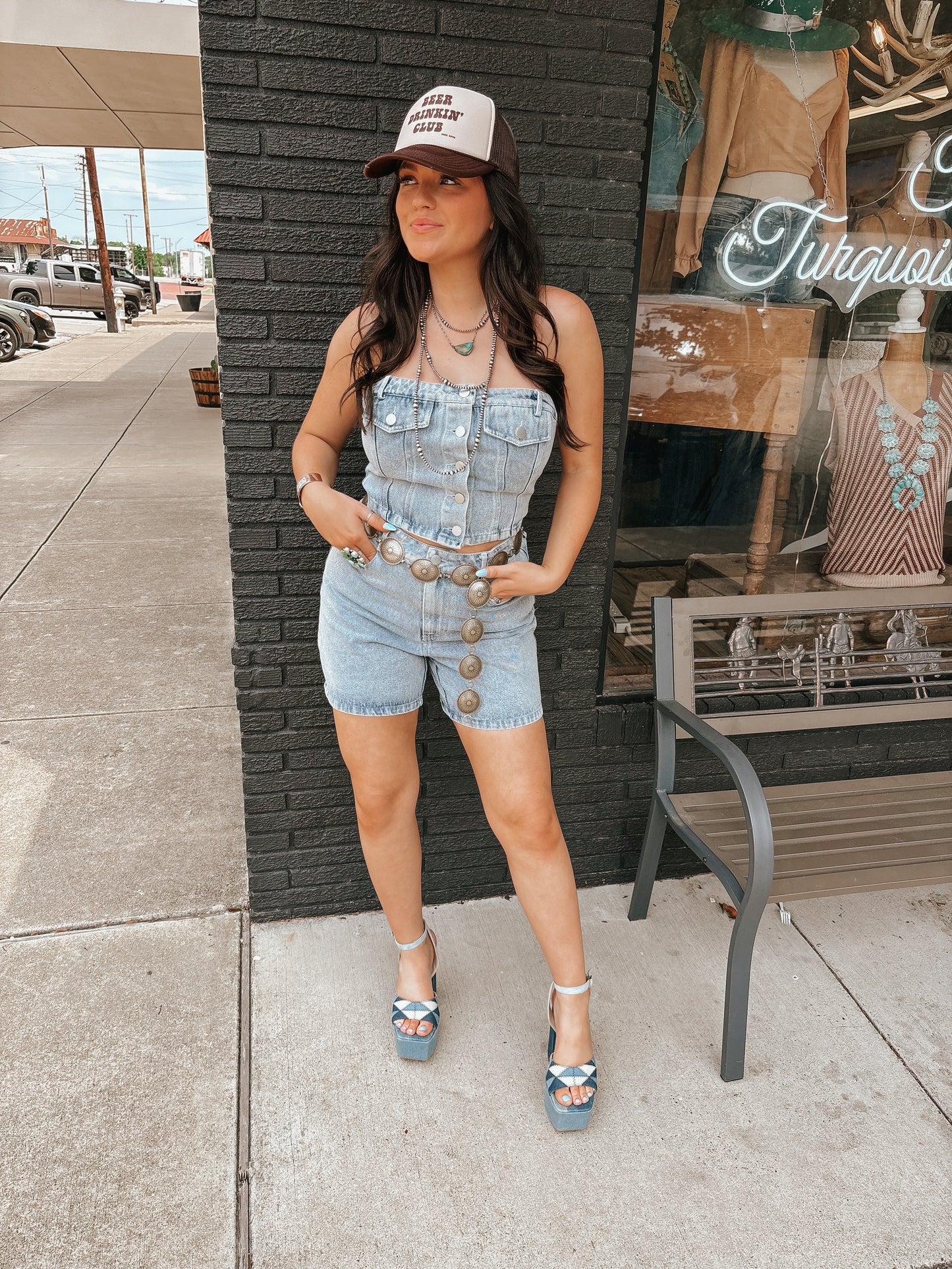 The Tuscon Denim Tube Top