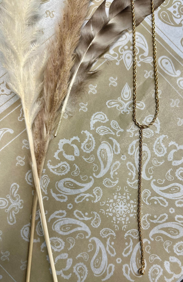 The Ropin' in Gold Necklace
