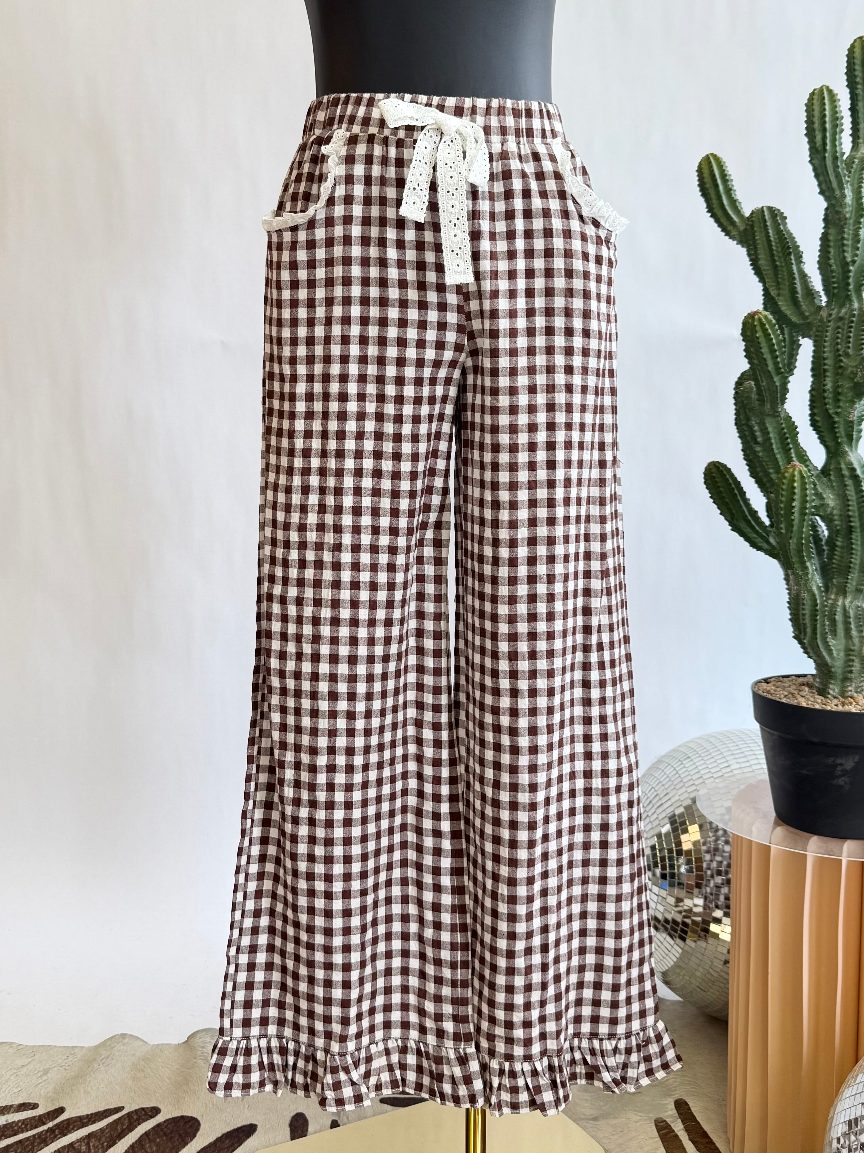 The Gingham Ruffle Pants
