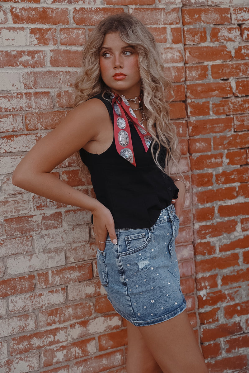 The Broadway Denim Skirt