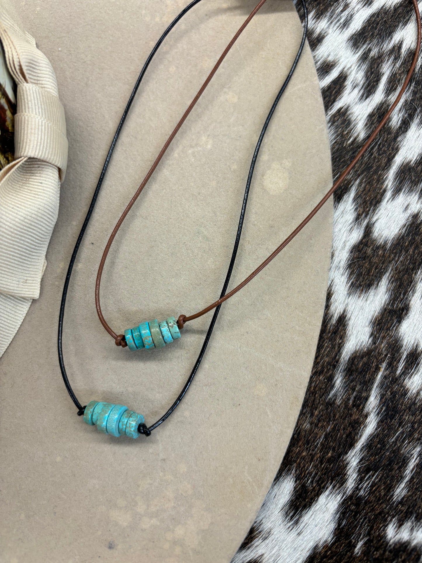 The Turquoise & Leather Necklace
