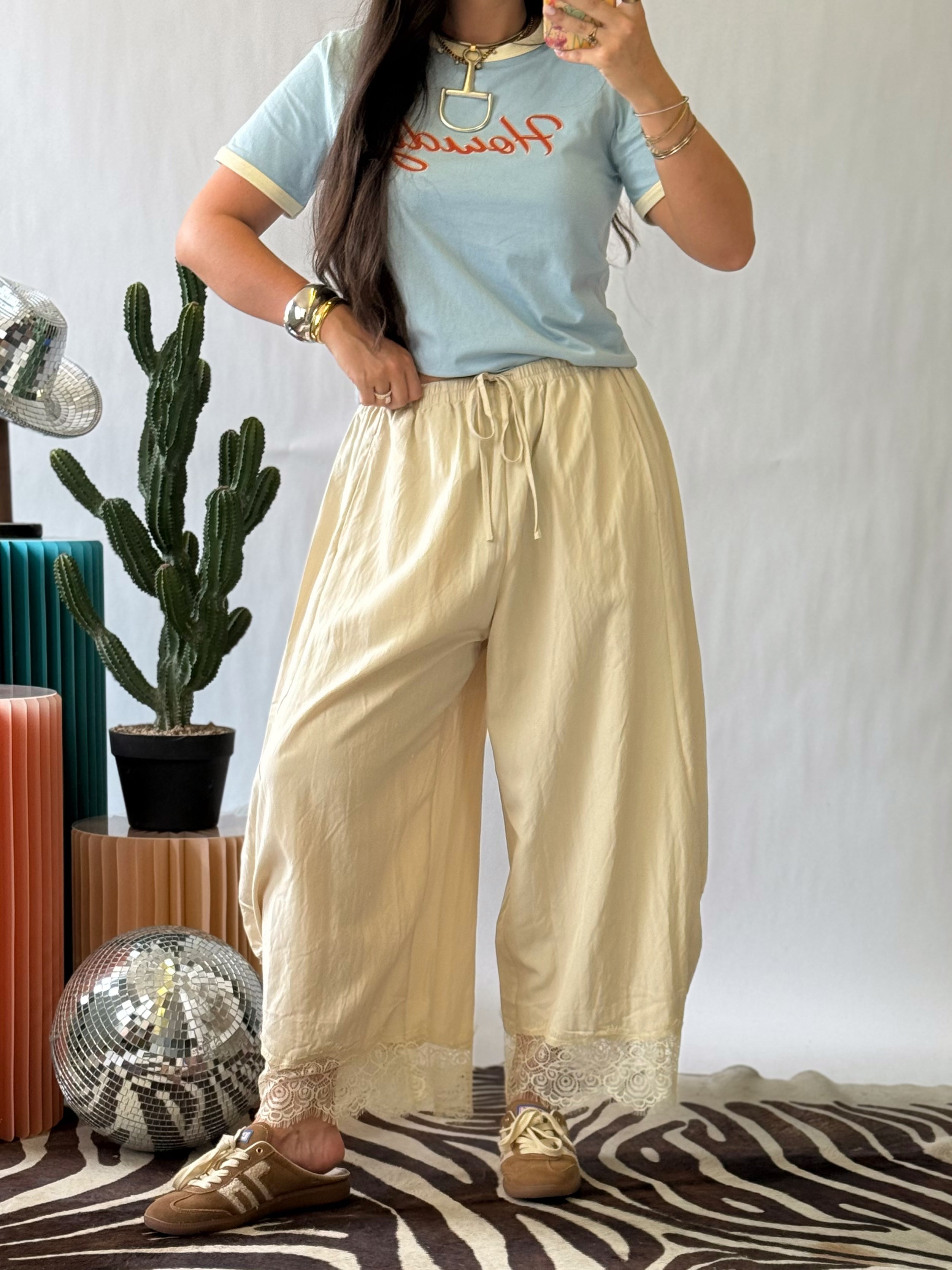 The Daydream Lace Trim Pants