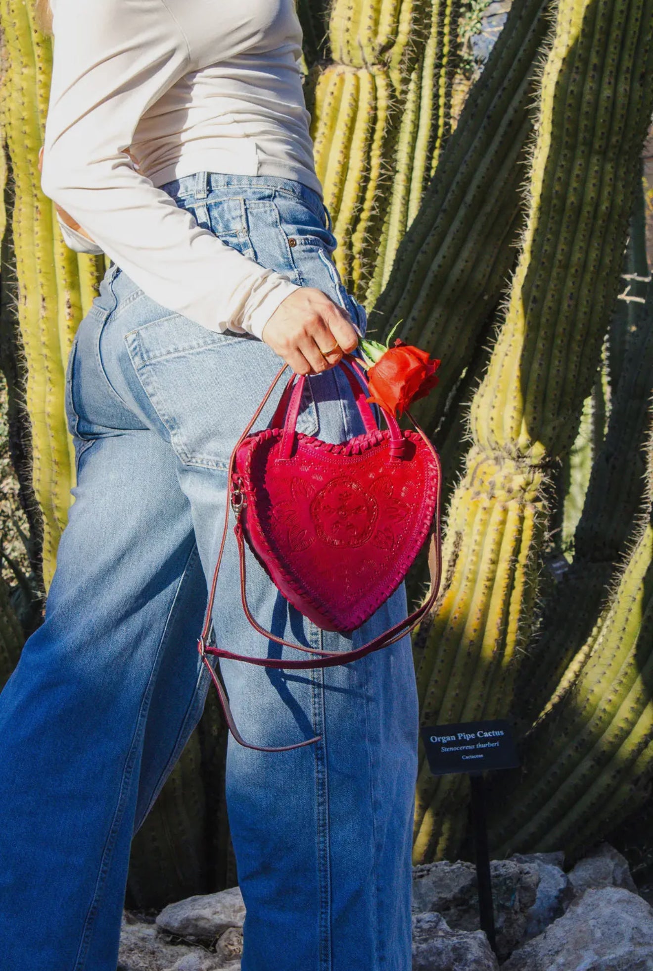 The Adela Leather Heart Purse