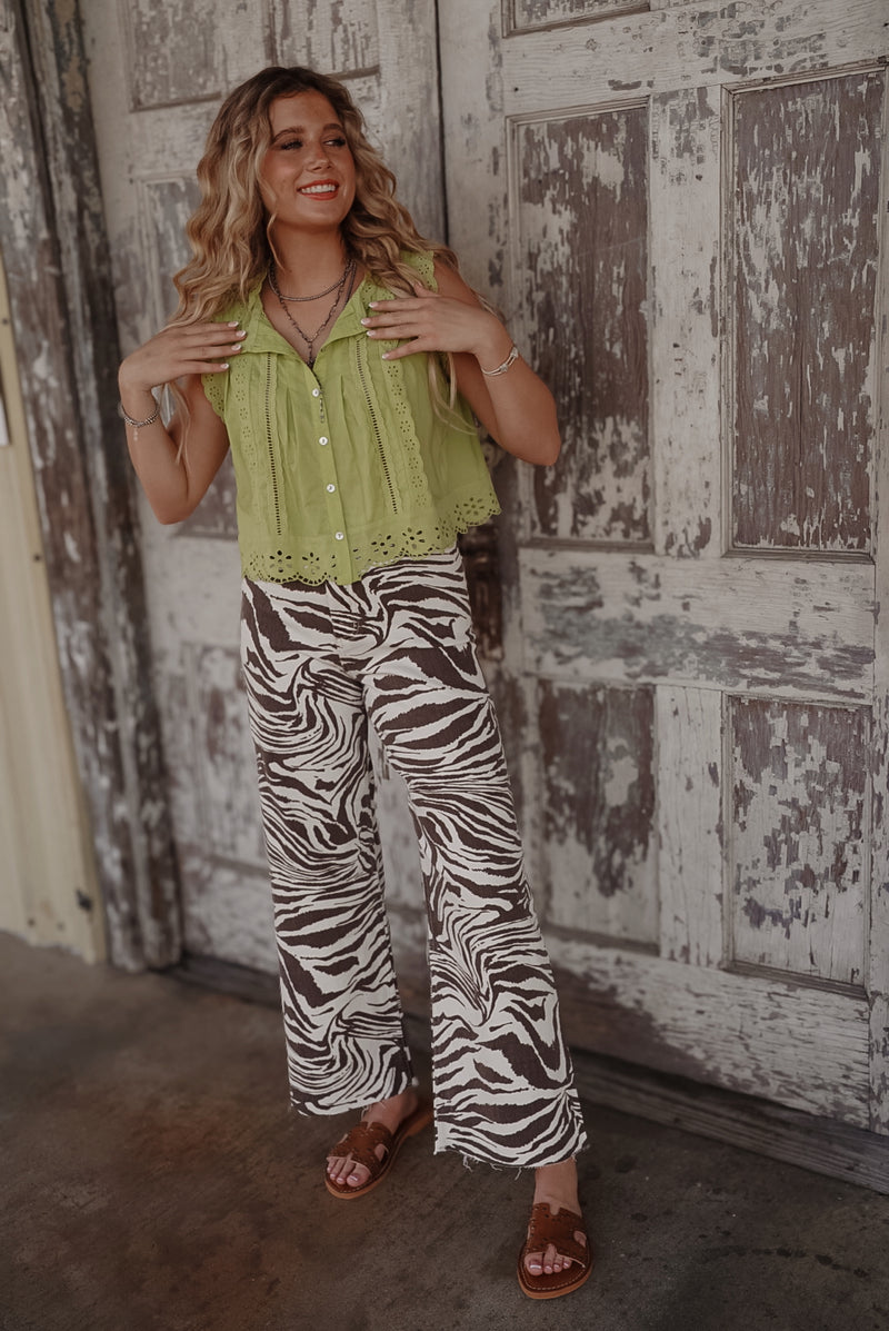 The Moxie Zebra Print Pants