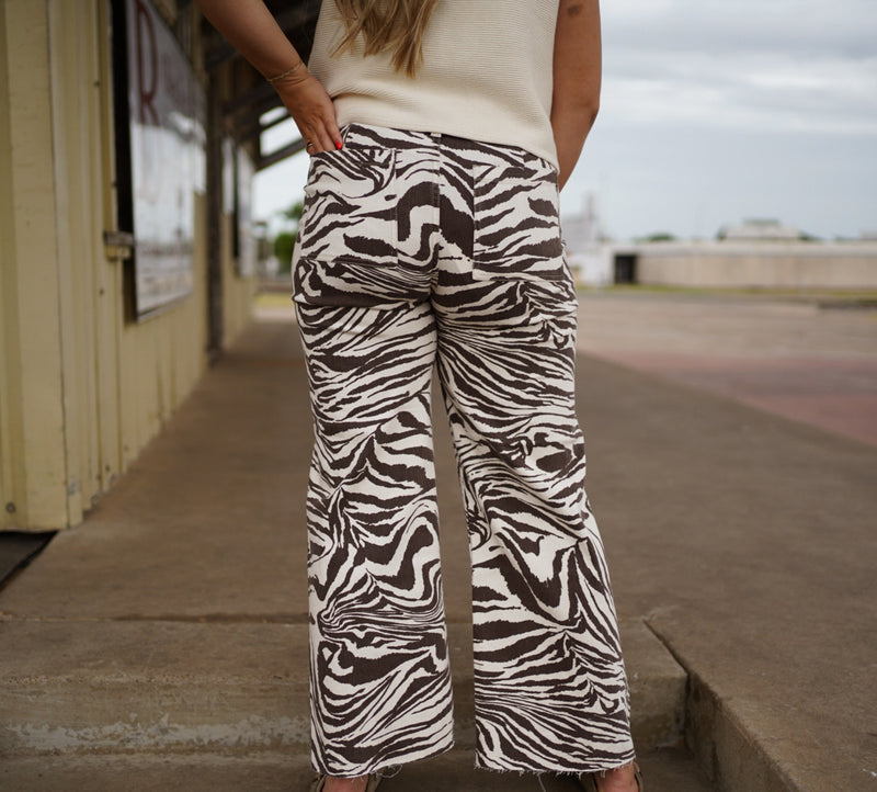 The Moxie Zebra Print Pants