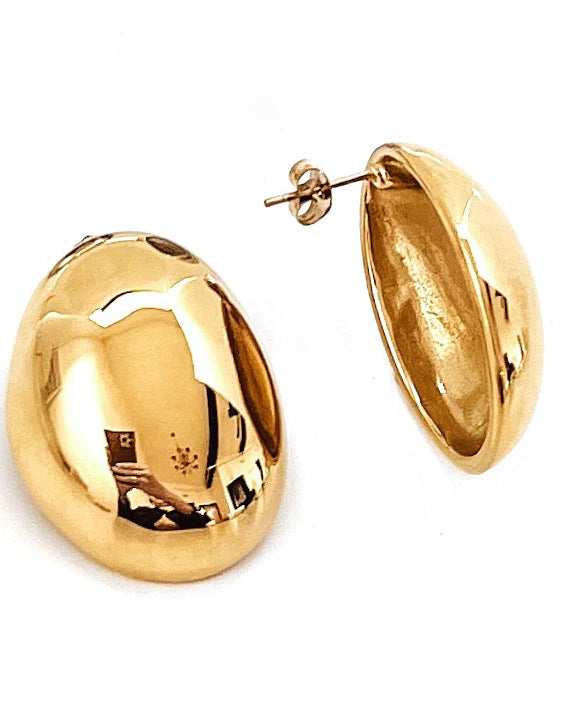 The Estafane Oval Statement Earrings