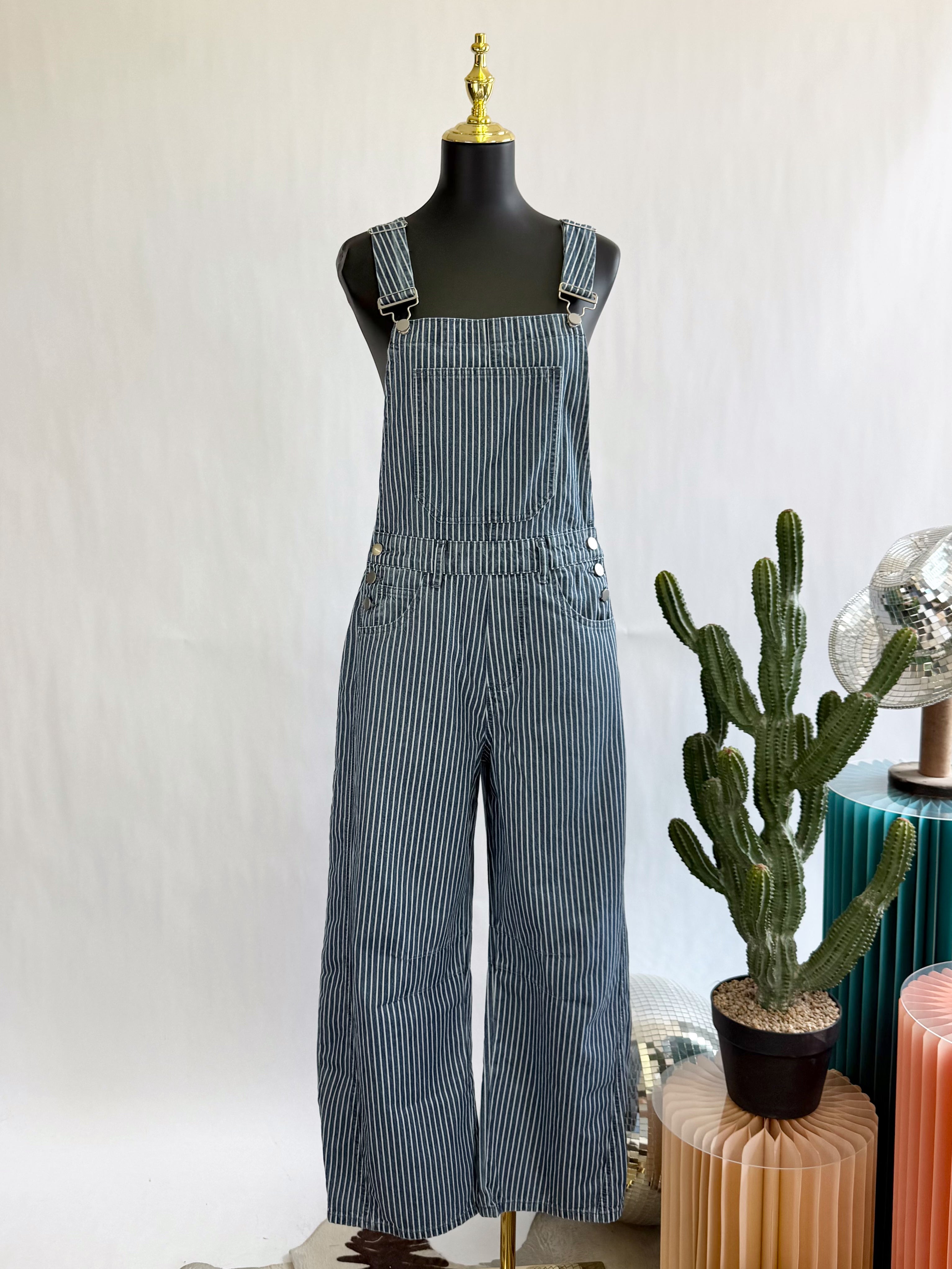 The Railroad Stripe Overalls