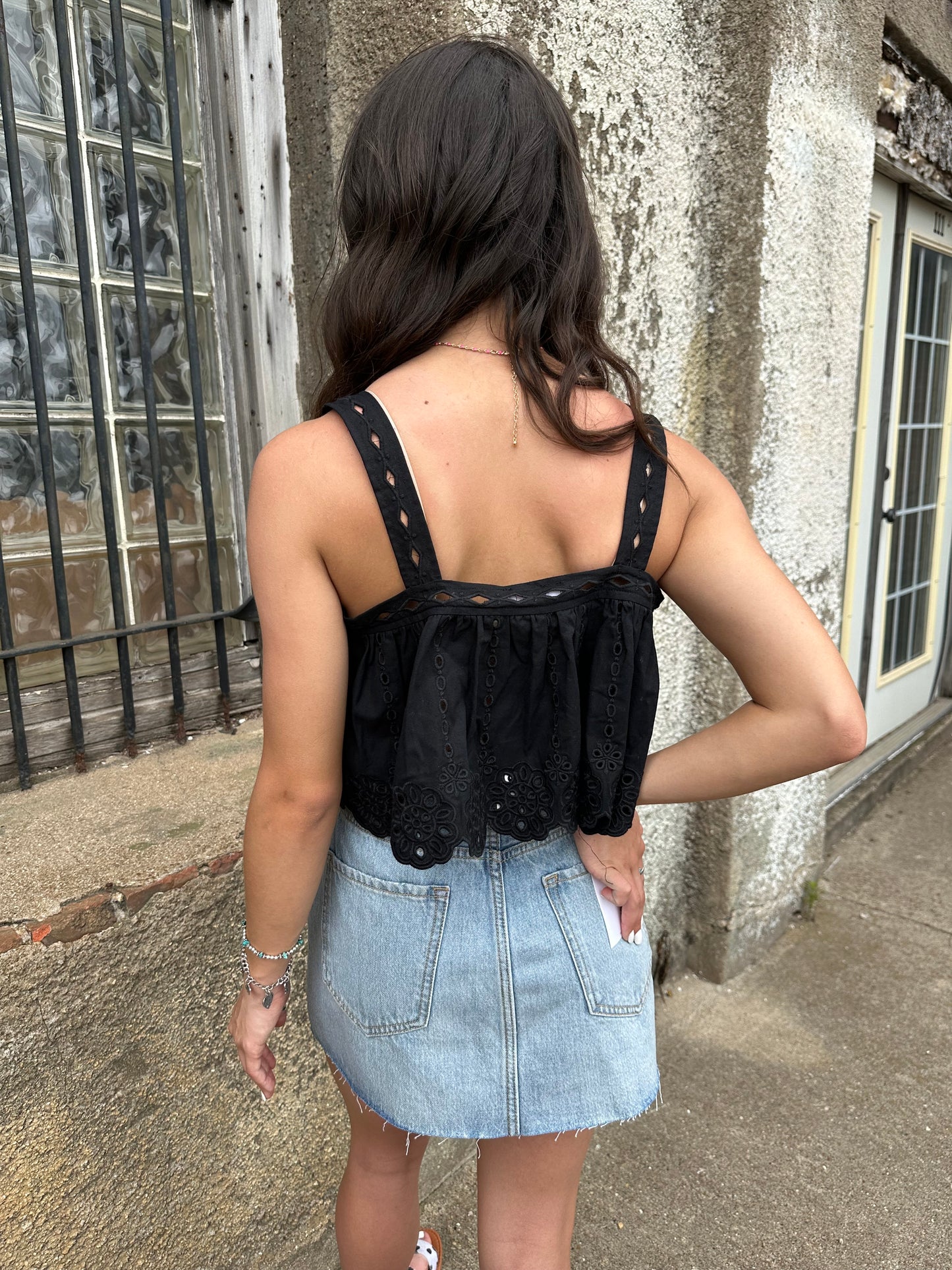 The Evie Eyelet Cami Top