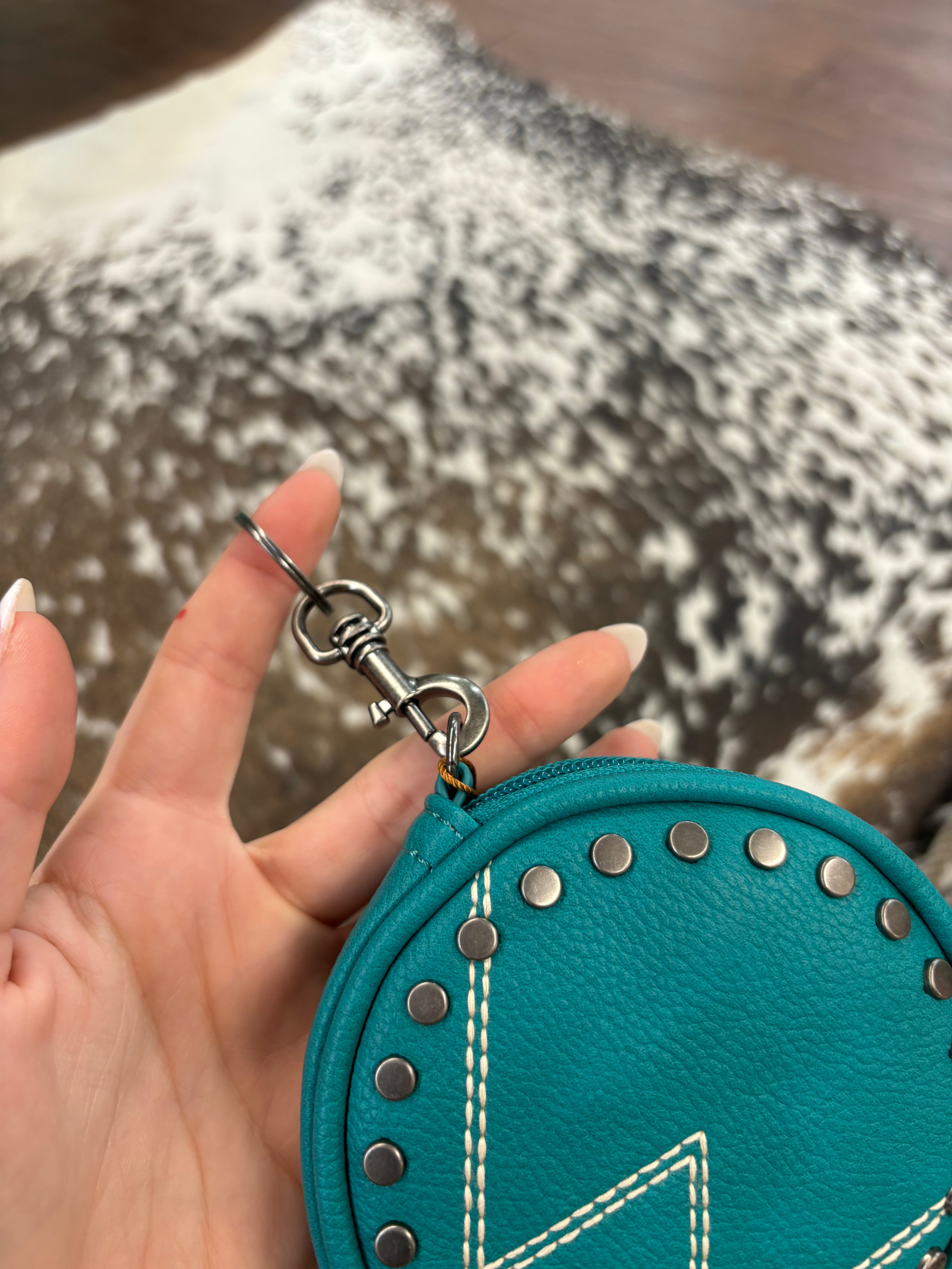 Wrangler Circular Coin Pouch "W" Logo Bag Charm (3 colors)