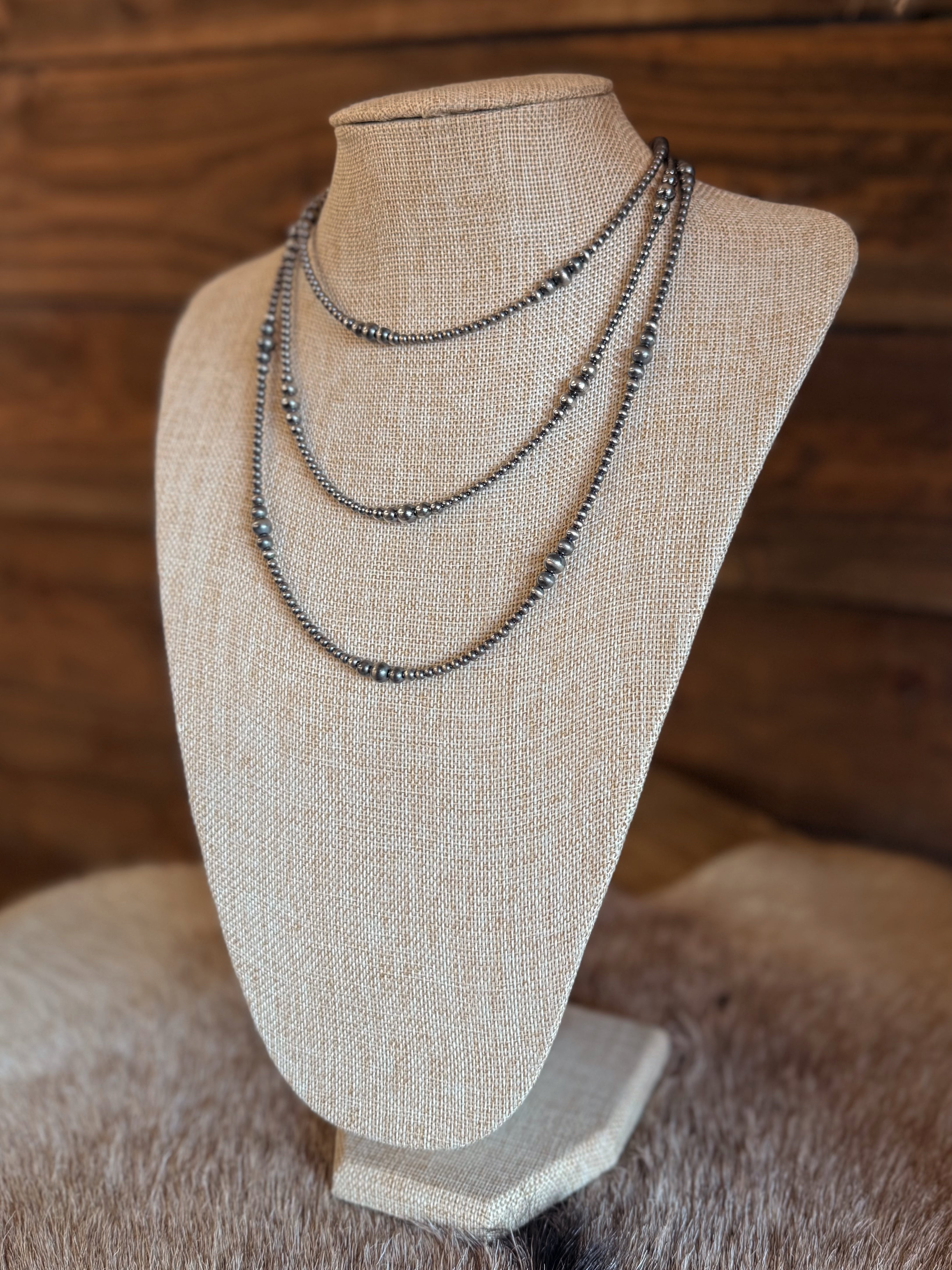The Hand-Strung Graduated Sterling Pearl Necklace