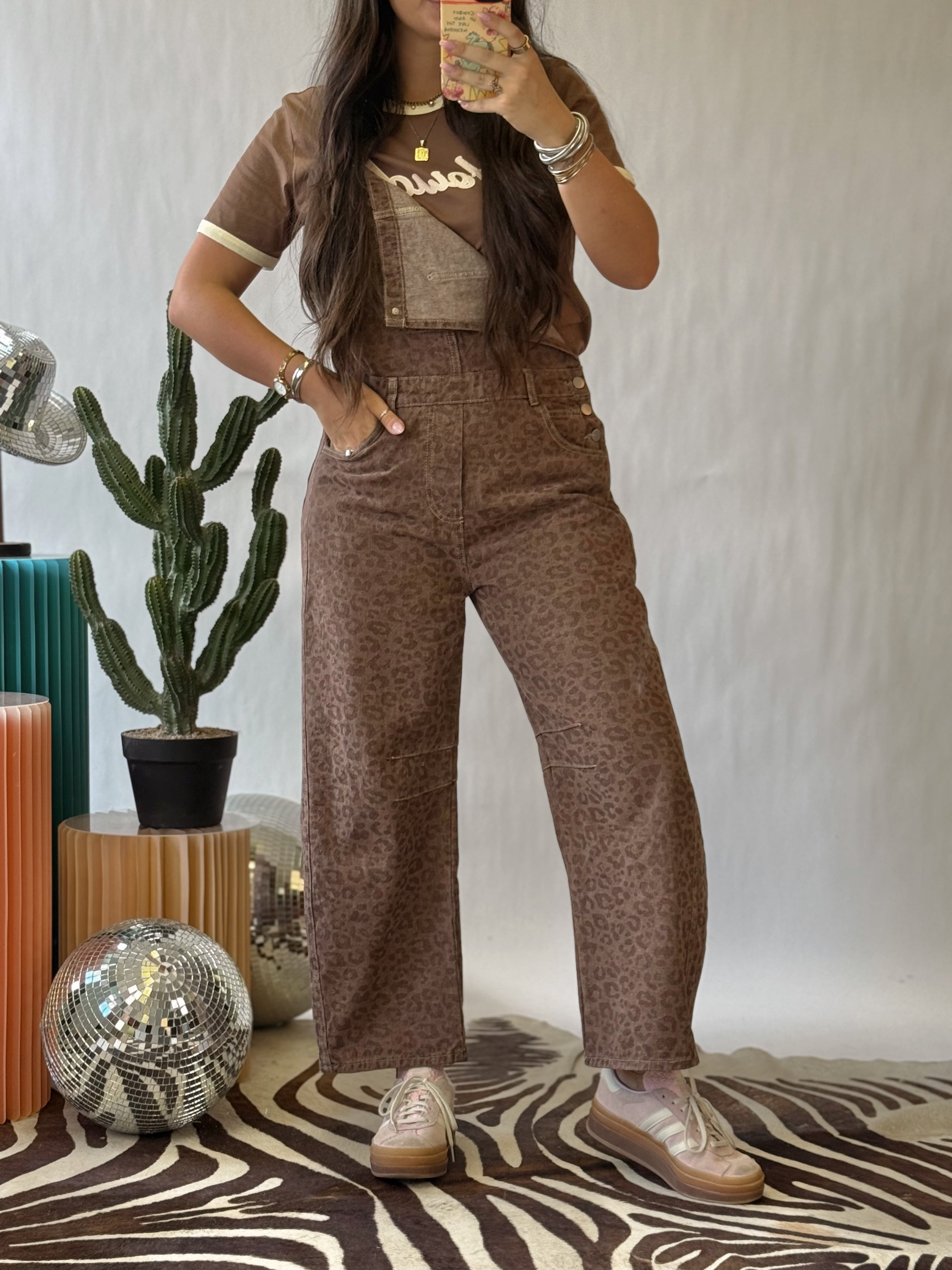 The Roam Free Leopard Overalls