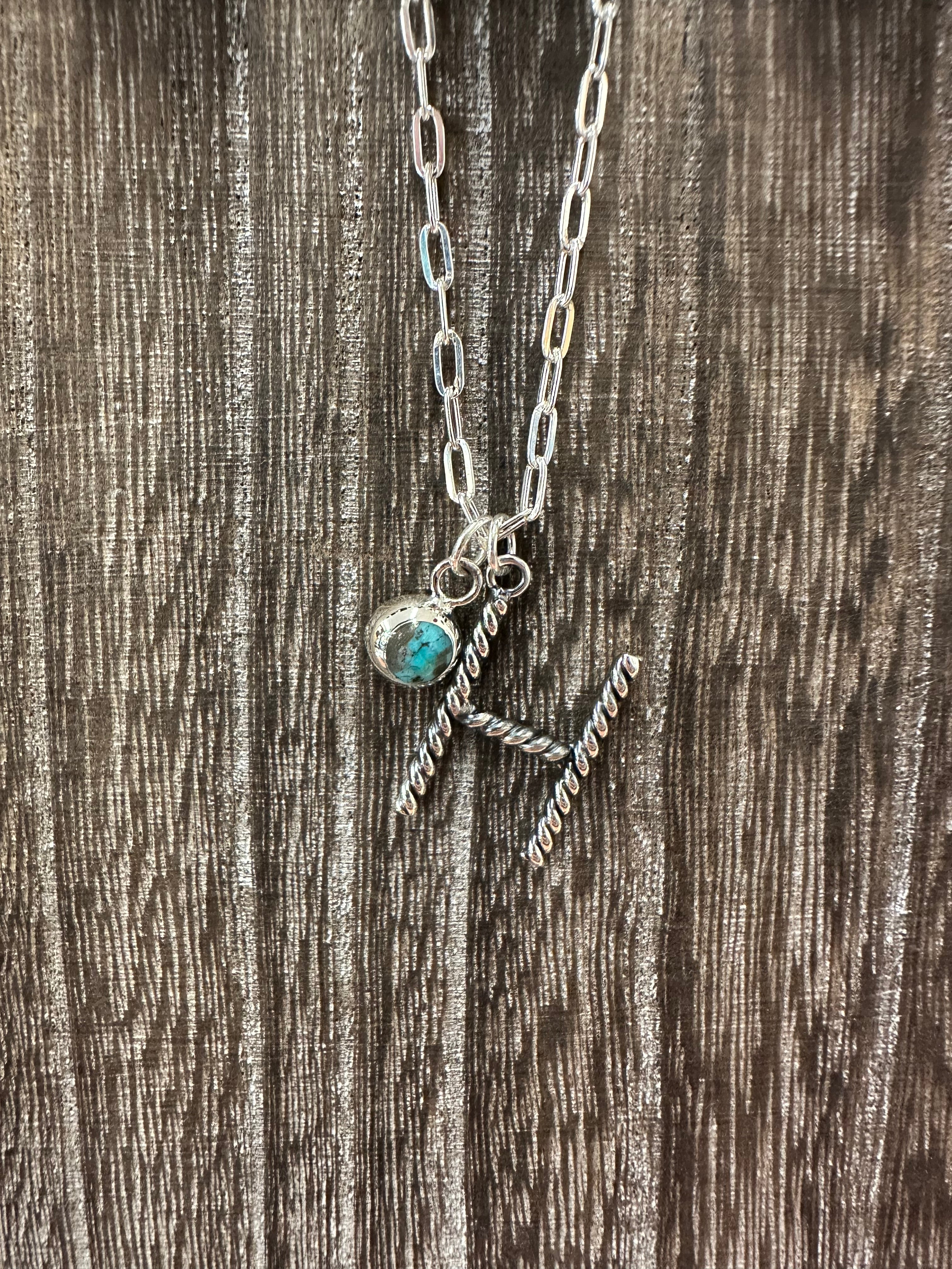 The Gone Ropin' Initial Necklace