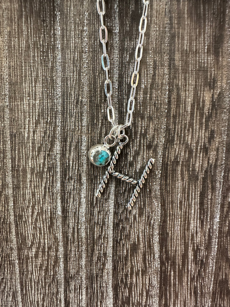 The Gone Ropin' Initial Necklace