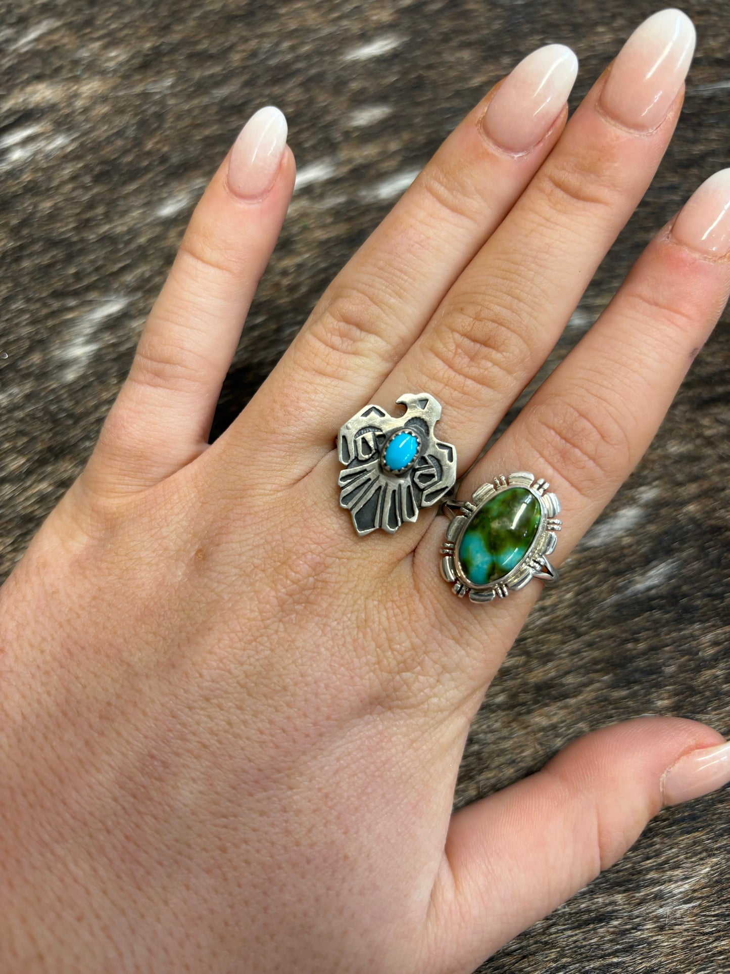The Authentic Thunderbird Turquoise Ring - size 8