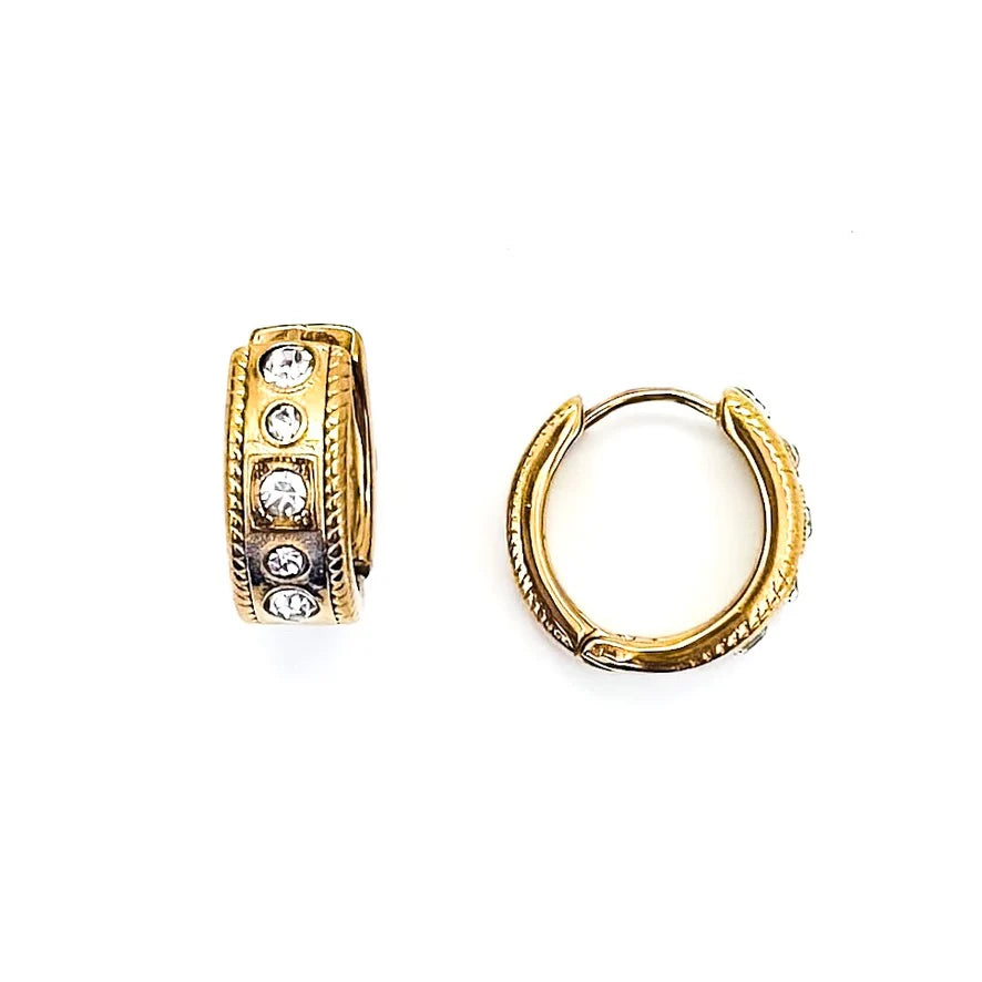 The Emily Crystal Hoops