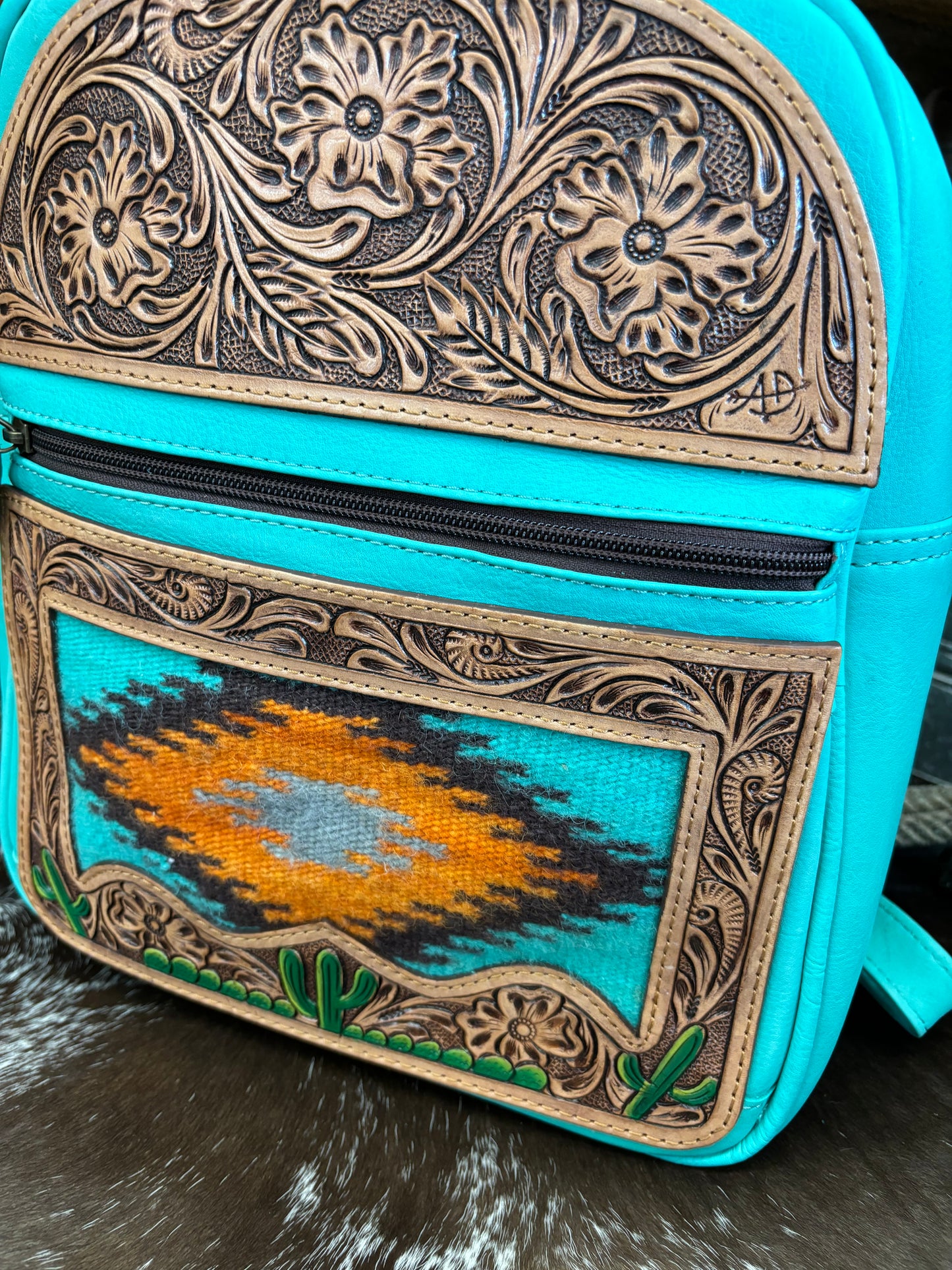 The Sedona Tooled Leather Backpack