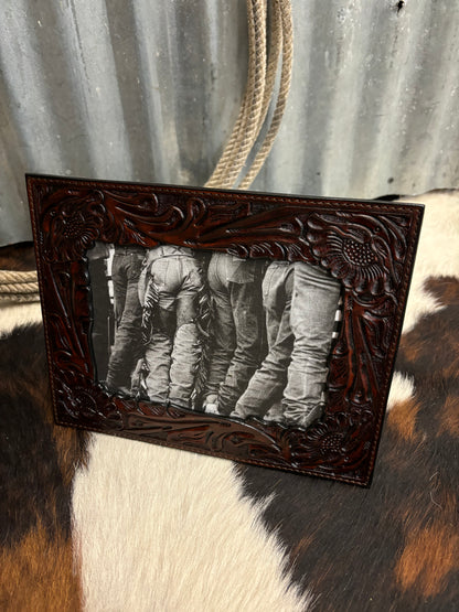 The Tooled Leather Natural Large Frame