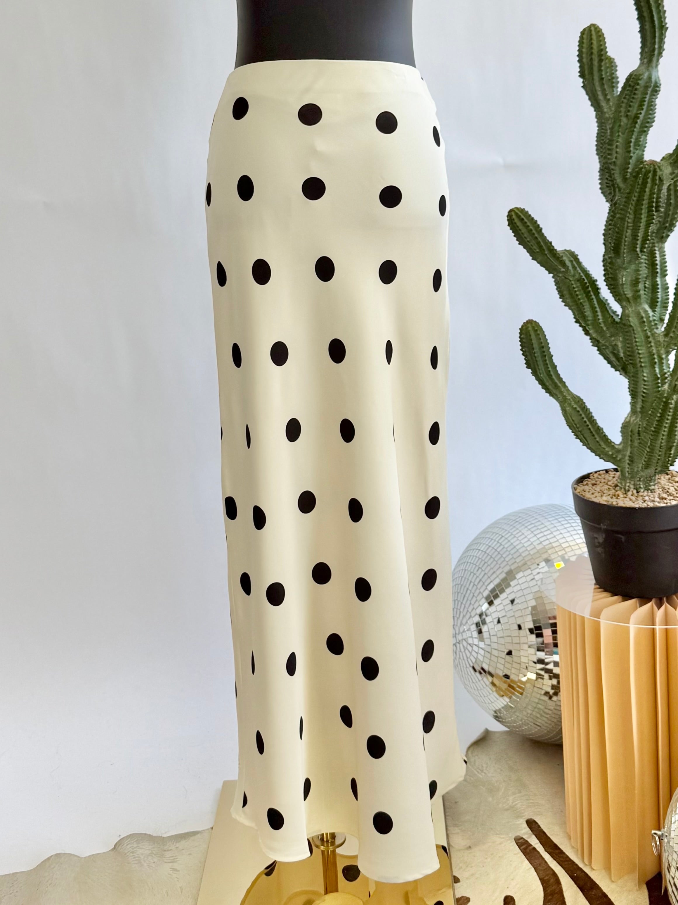 The Noir Polka Dot Skirt