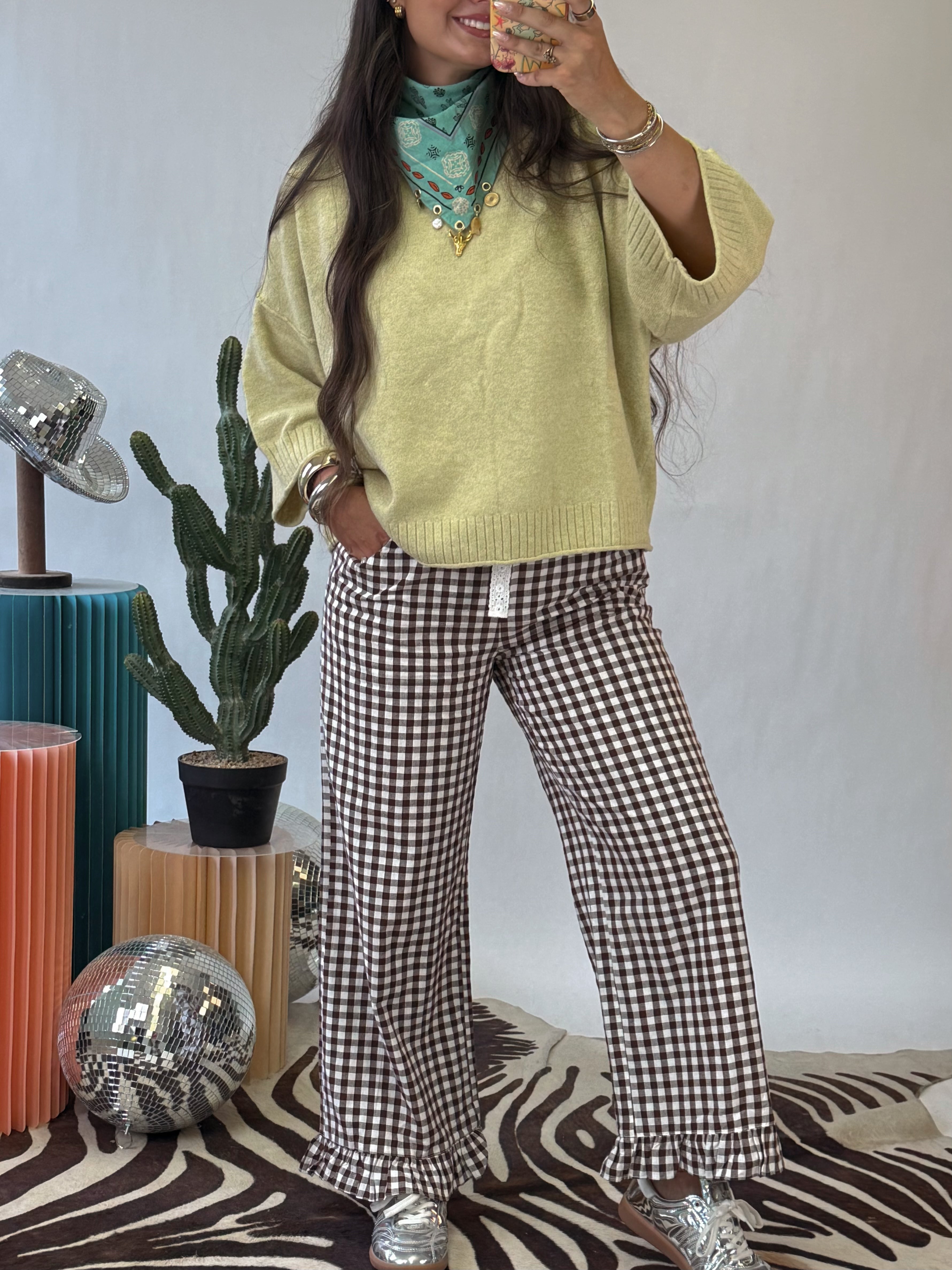 The Gingham Ruffle Pants
