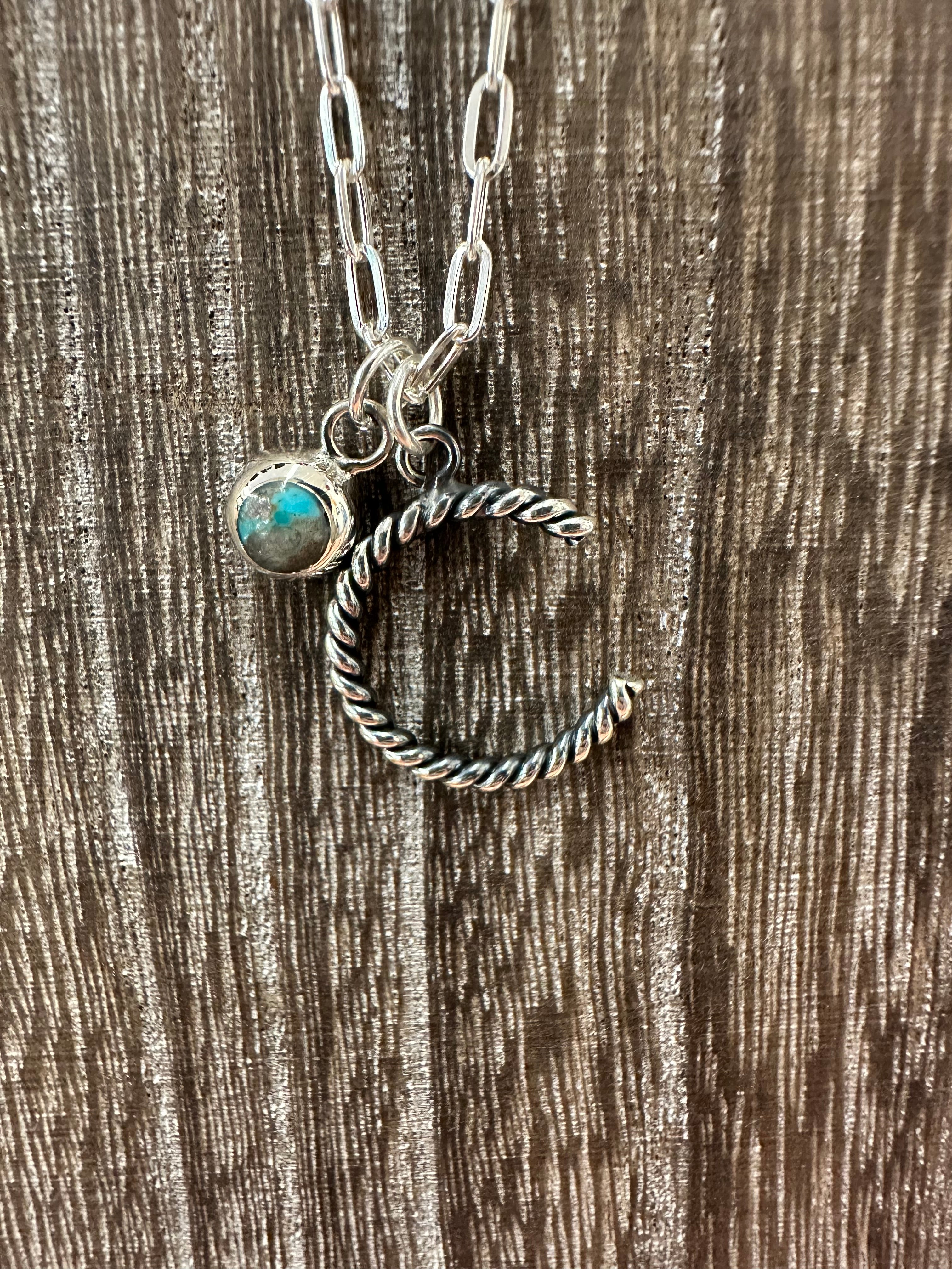 The Gone Ropin' Initial Necklace