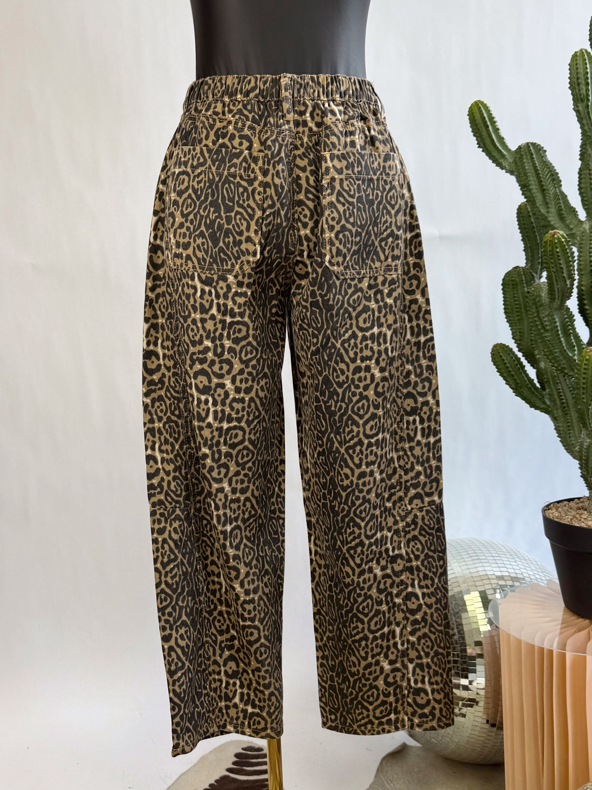 The Wild Side Leopard Barrel Jeans