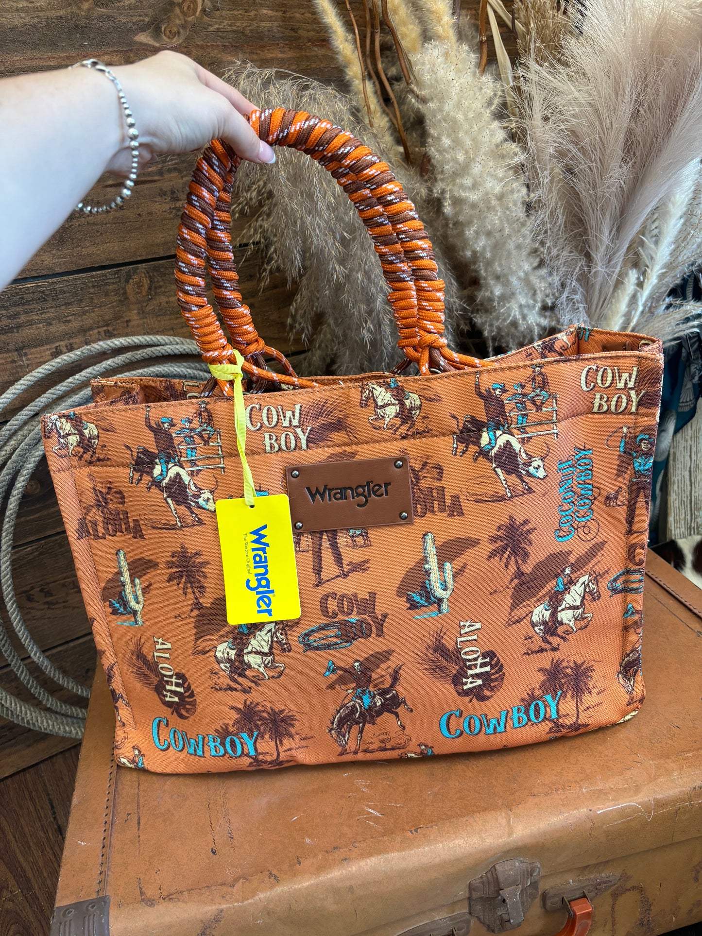 The Wrangler Vintage Western Canvas Tote