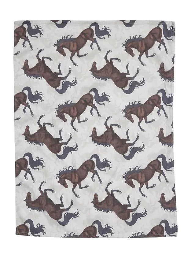 The Lila Bay Horses Flour Sack Tea Towel