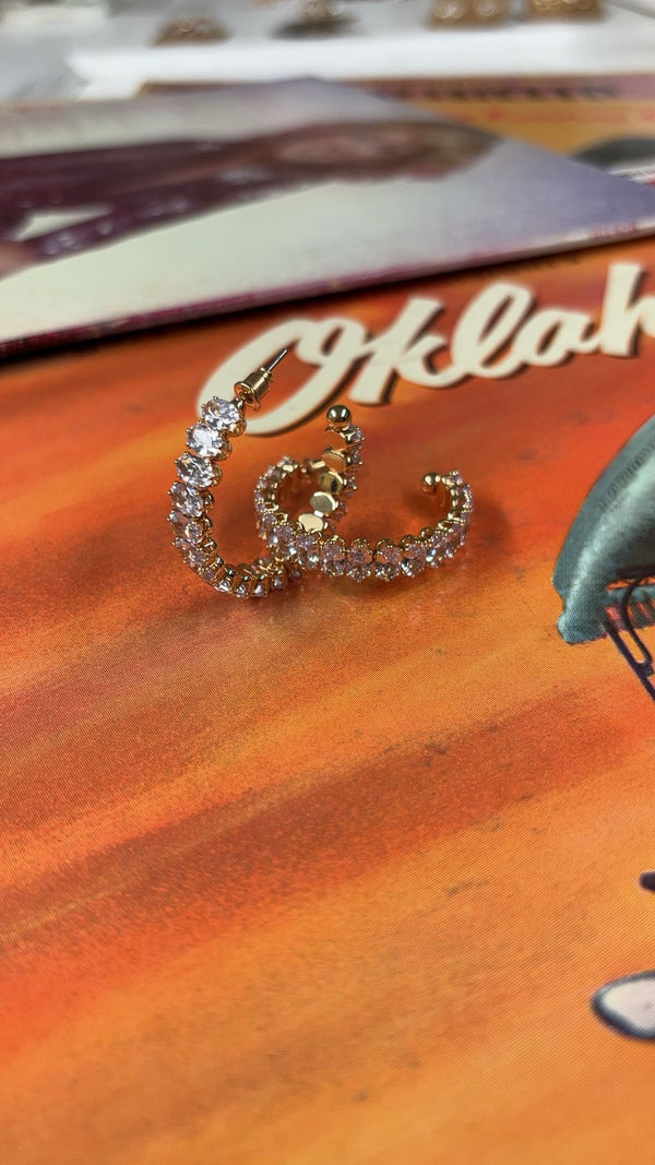 The Alexandra Crystal Hoop Earrings