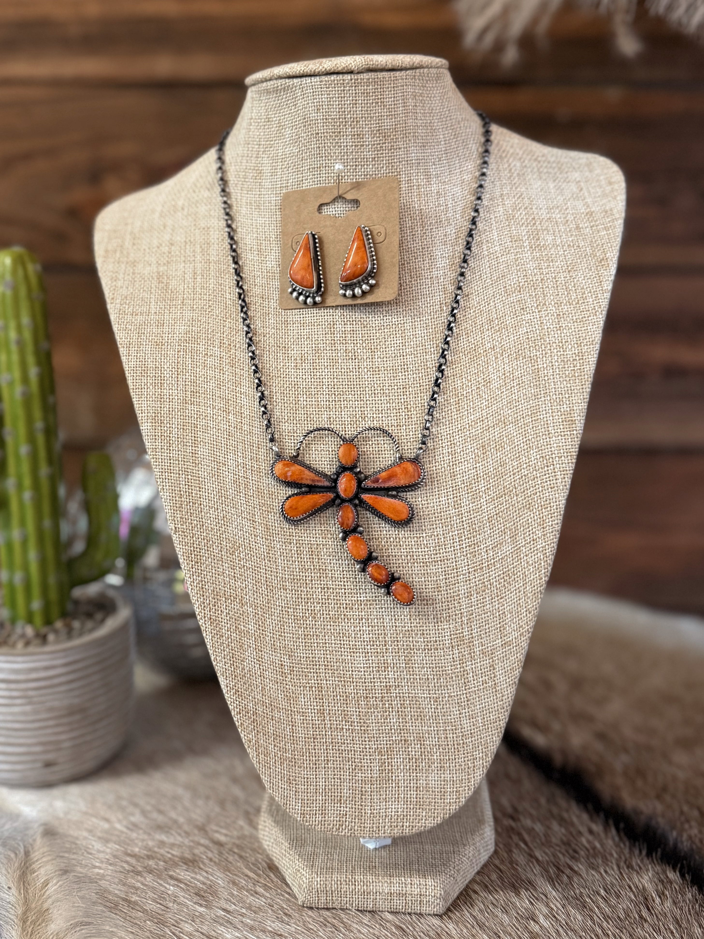 The Delphinium Dragon Fly Necklace