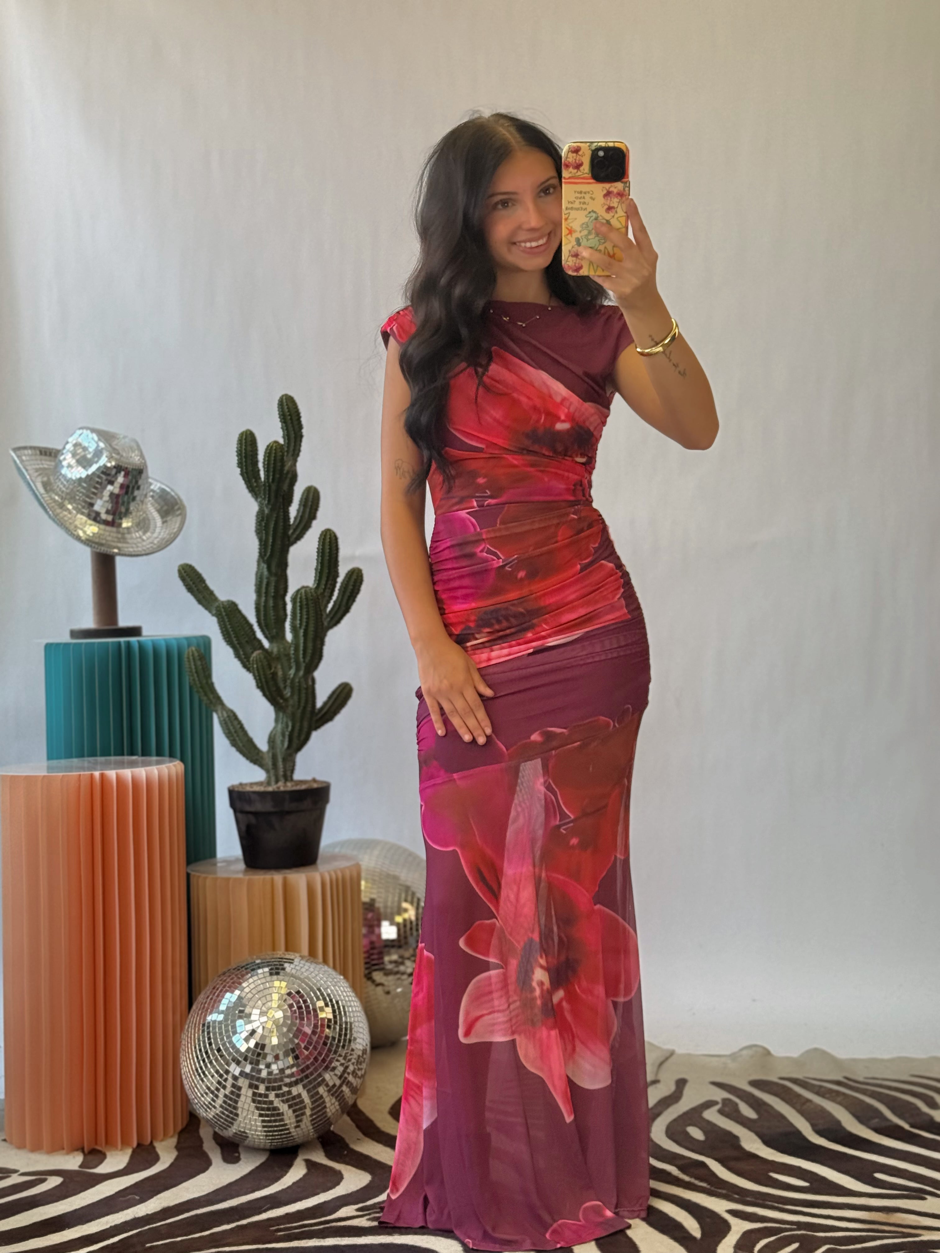 The Crimson Bloom Dress