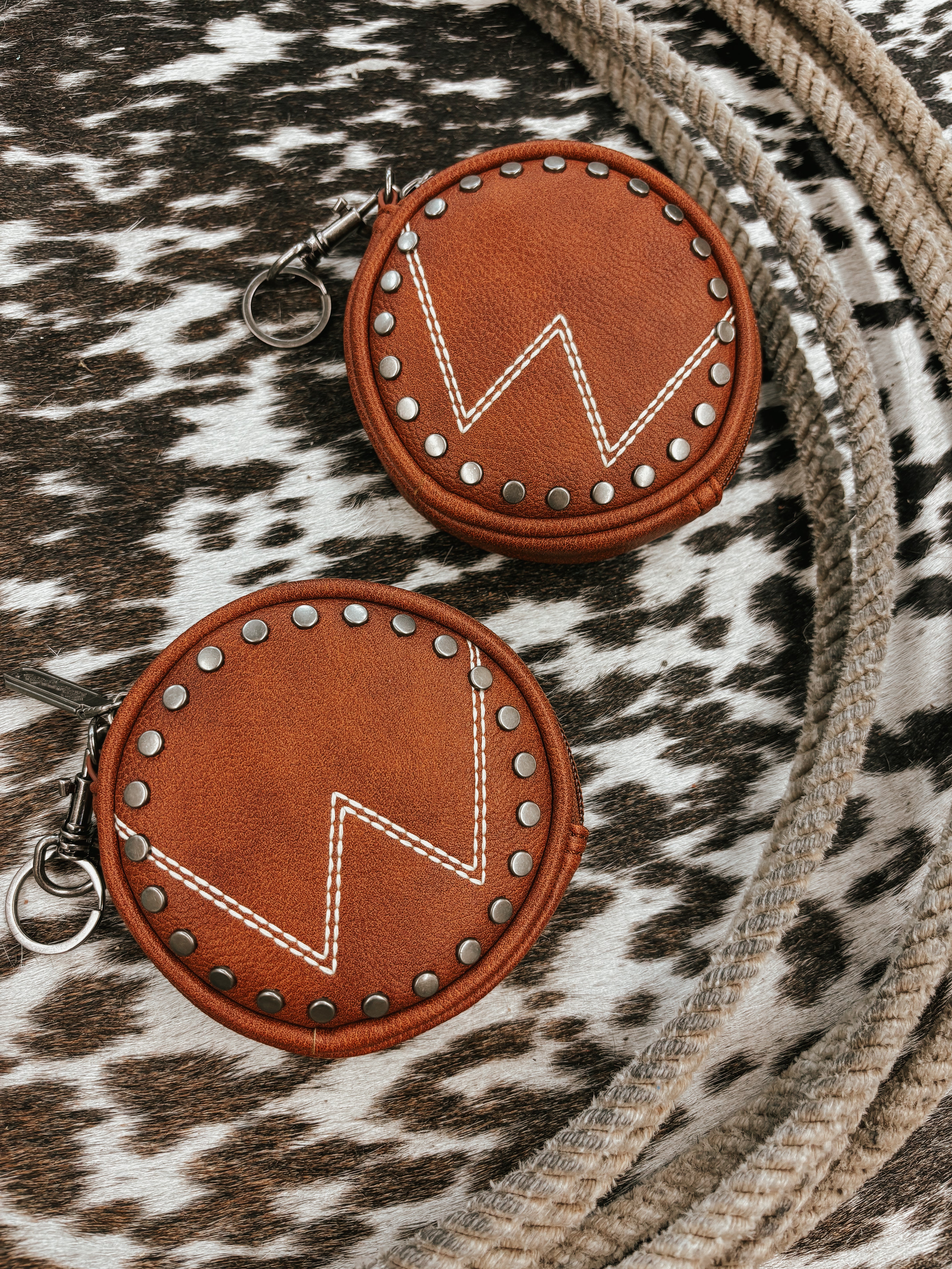 Wrangler Circular Coin Pouch "W" Logo Bag Charm (3 colors)