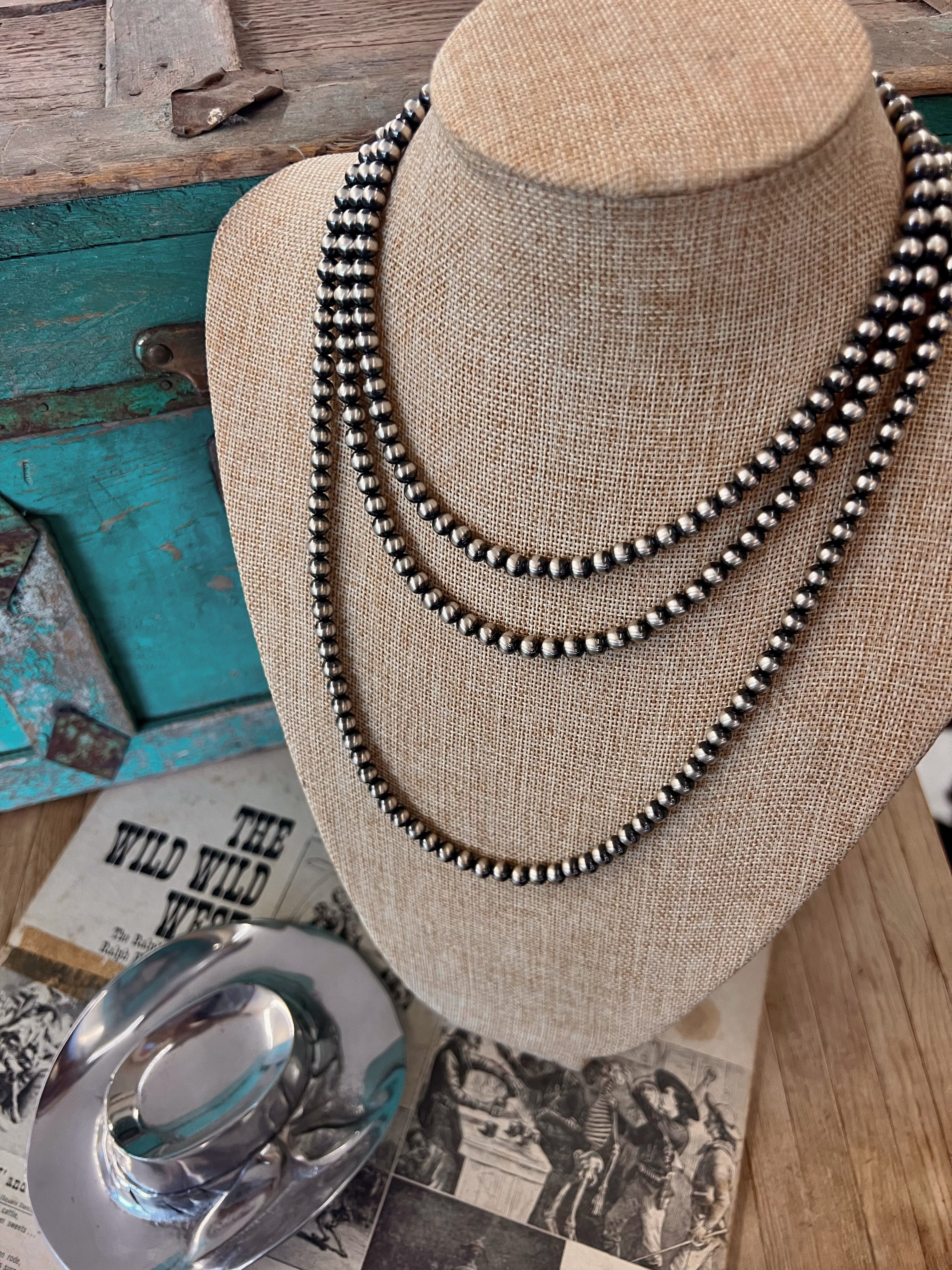 Hand-Strung 6mm Sterling Silver Pearls