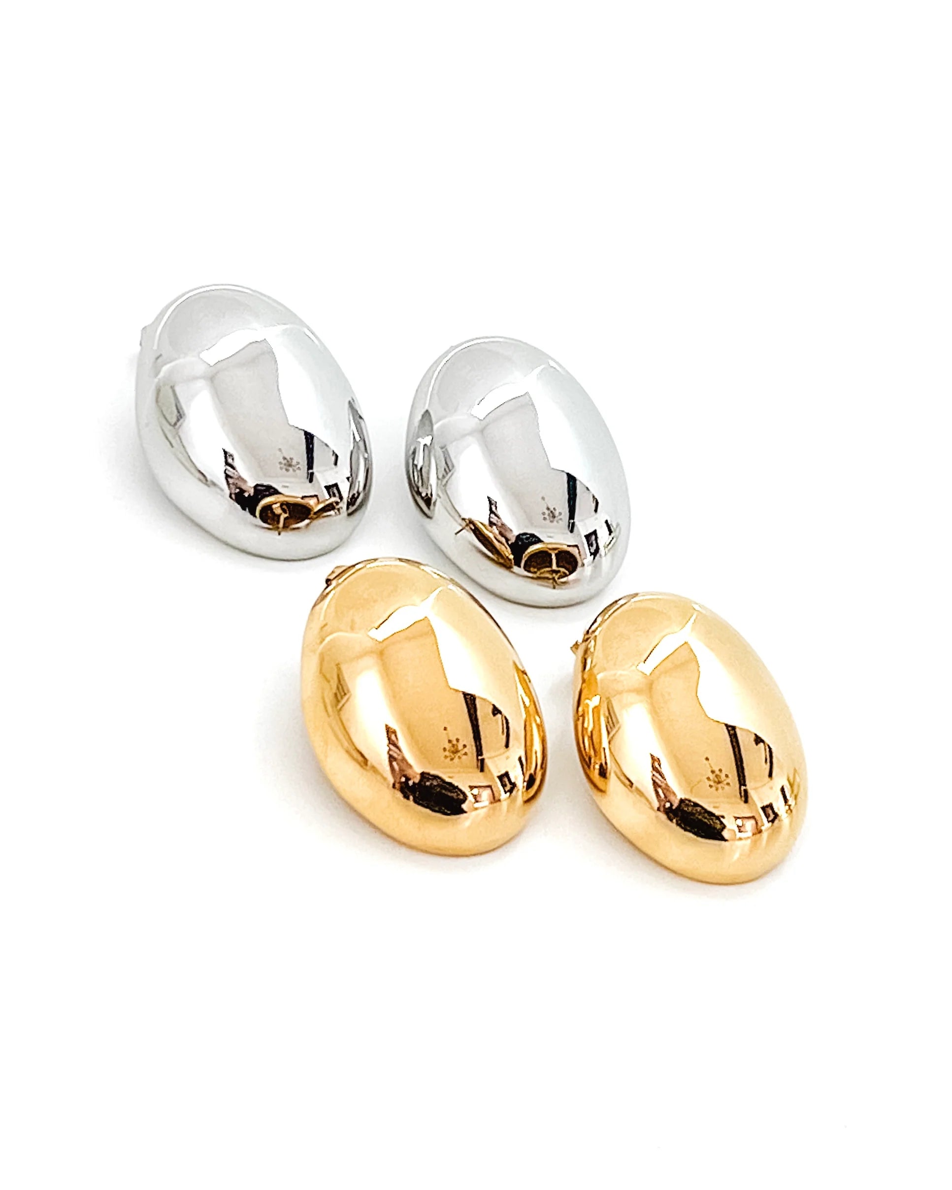 The Estafane Oval Statement Earrings