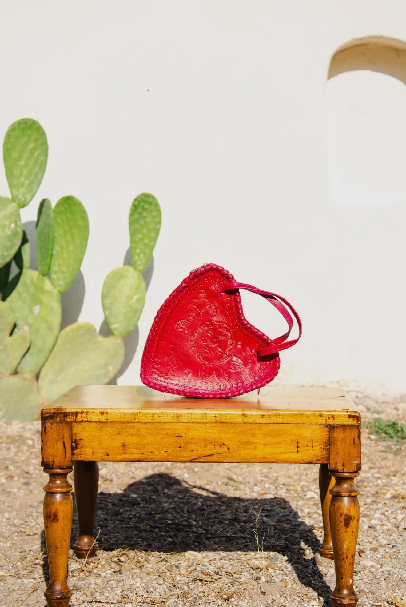 The Adela Leather Heart Purse