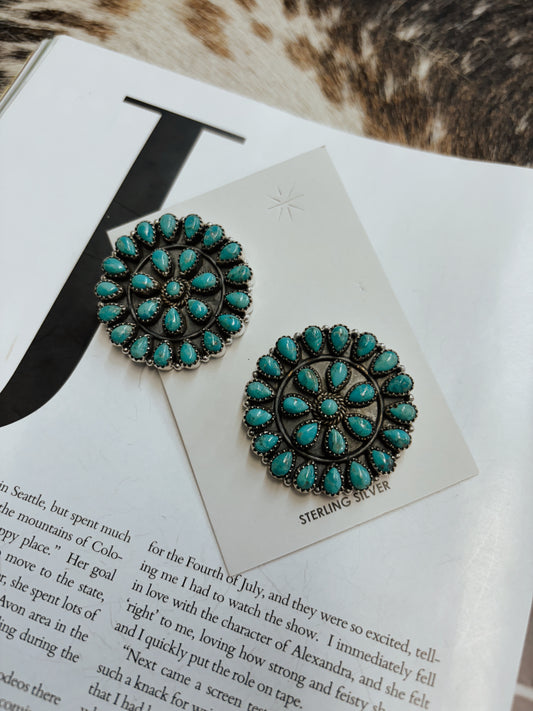 The Andee Kingman Turquoise Cluster Earrings