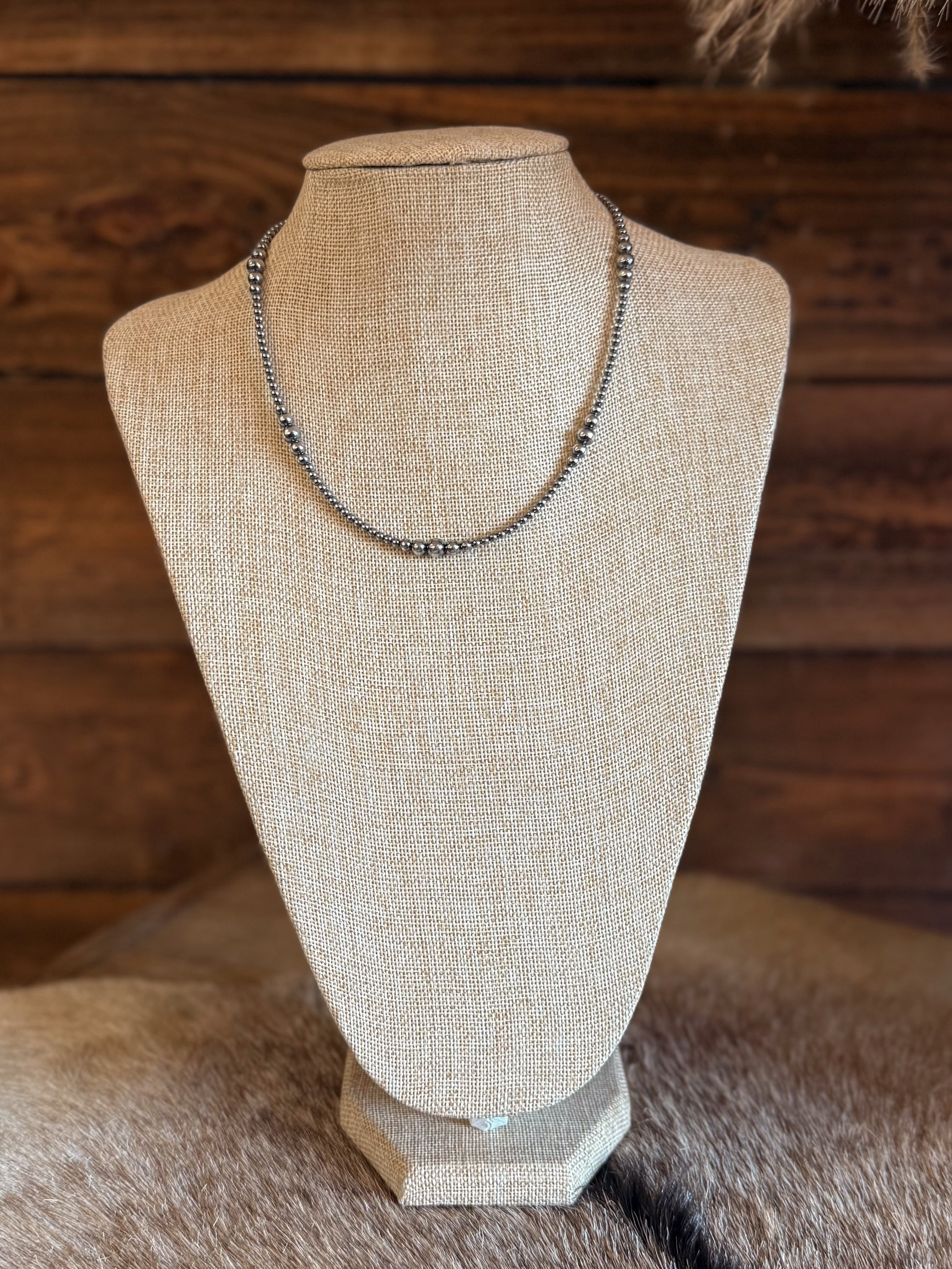The Hand-Strung Graduated Sterling Pearl Necklace