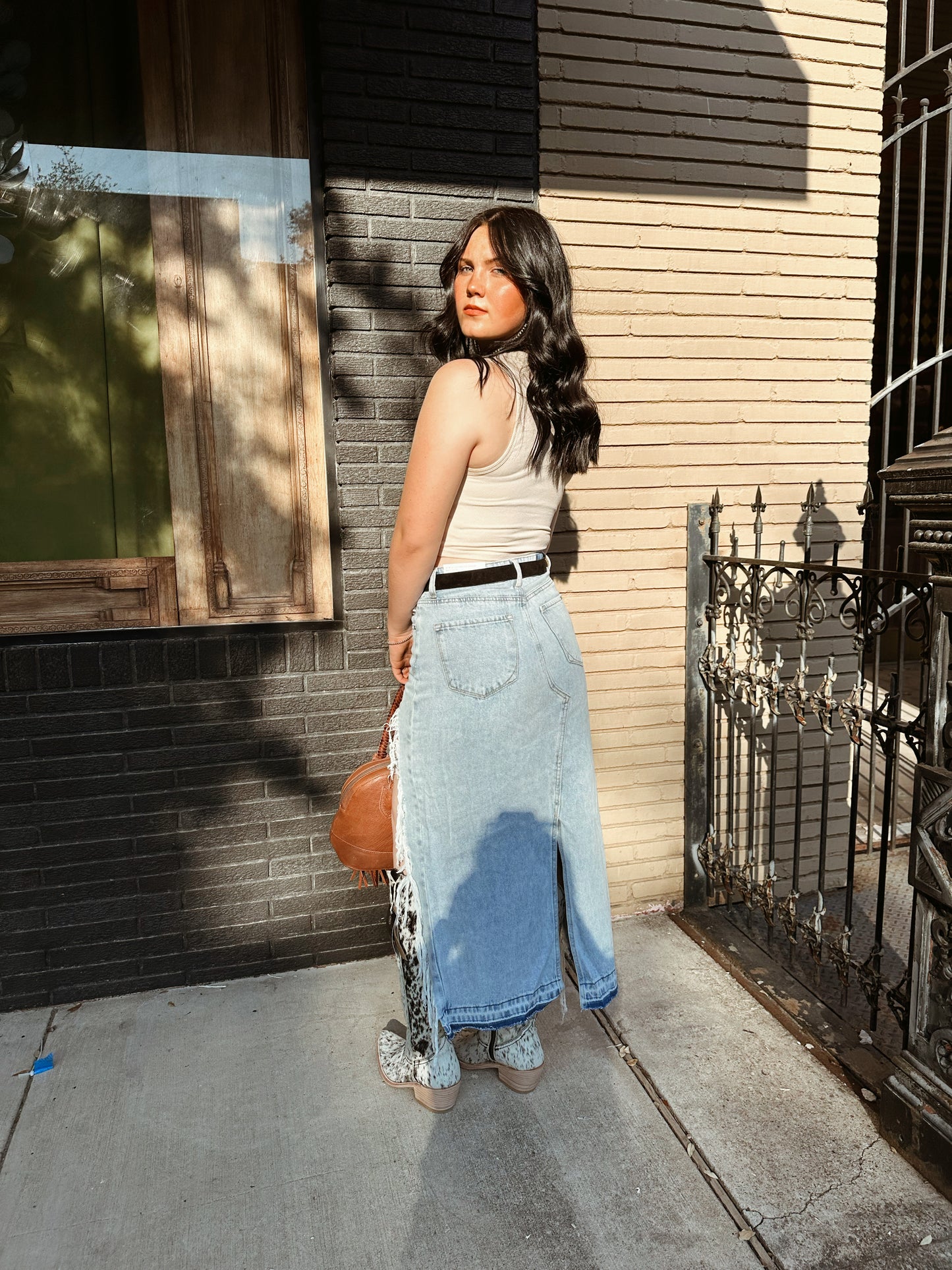 The Katie Demin Skirt