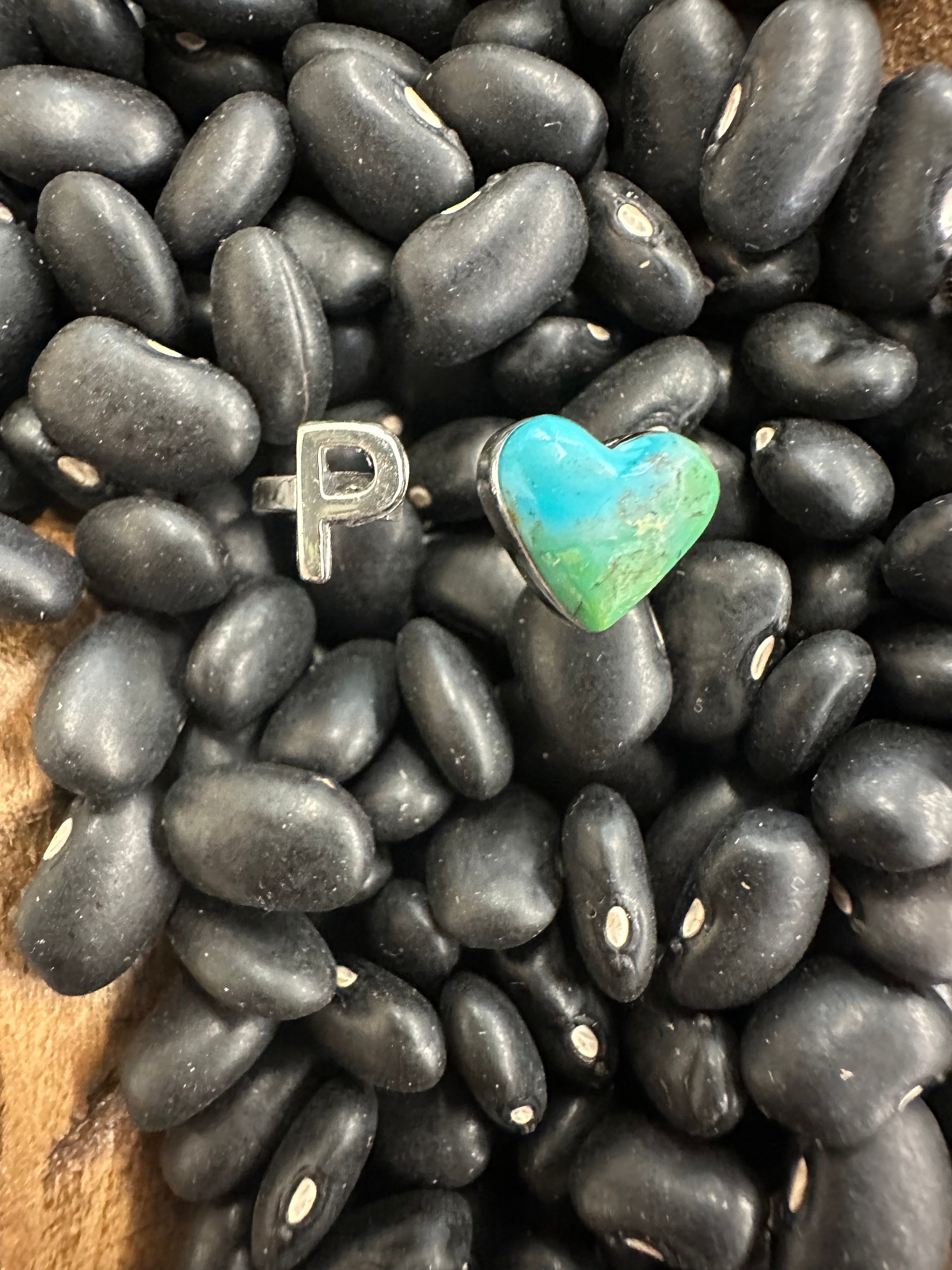 The Heart Letter Ring - Size 6-8