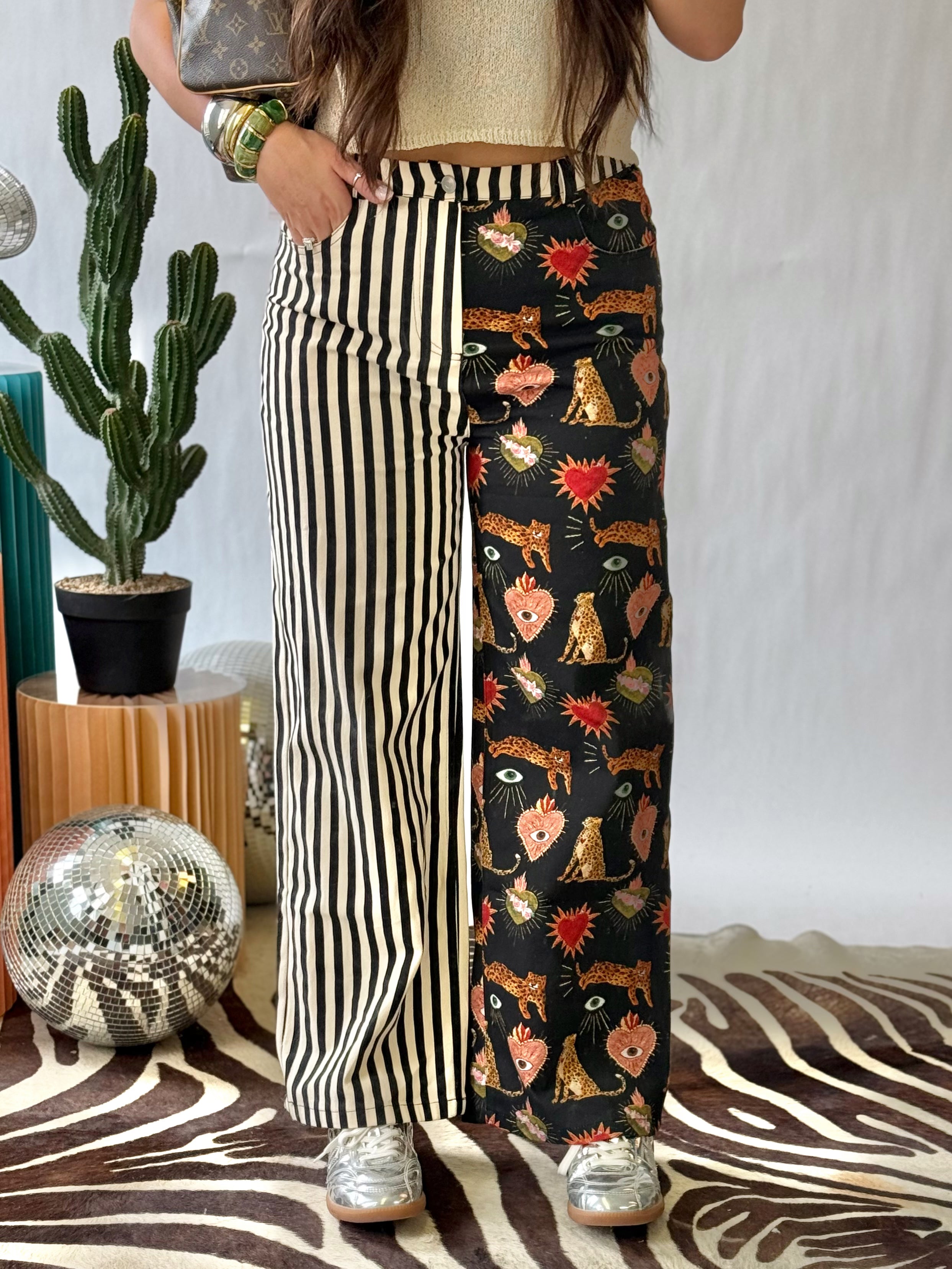 The Electric Desert Mixed Media Pants