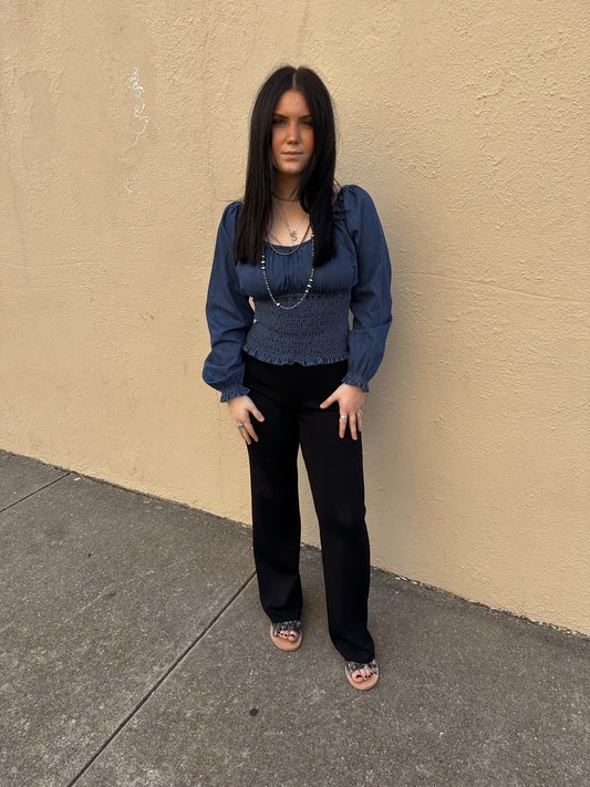 The Stephie Denim Top