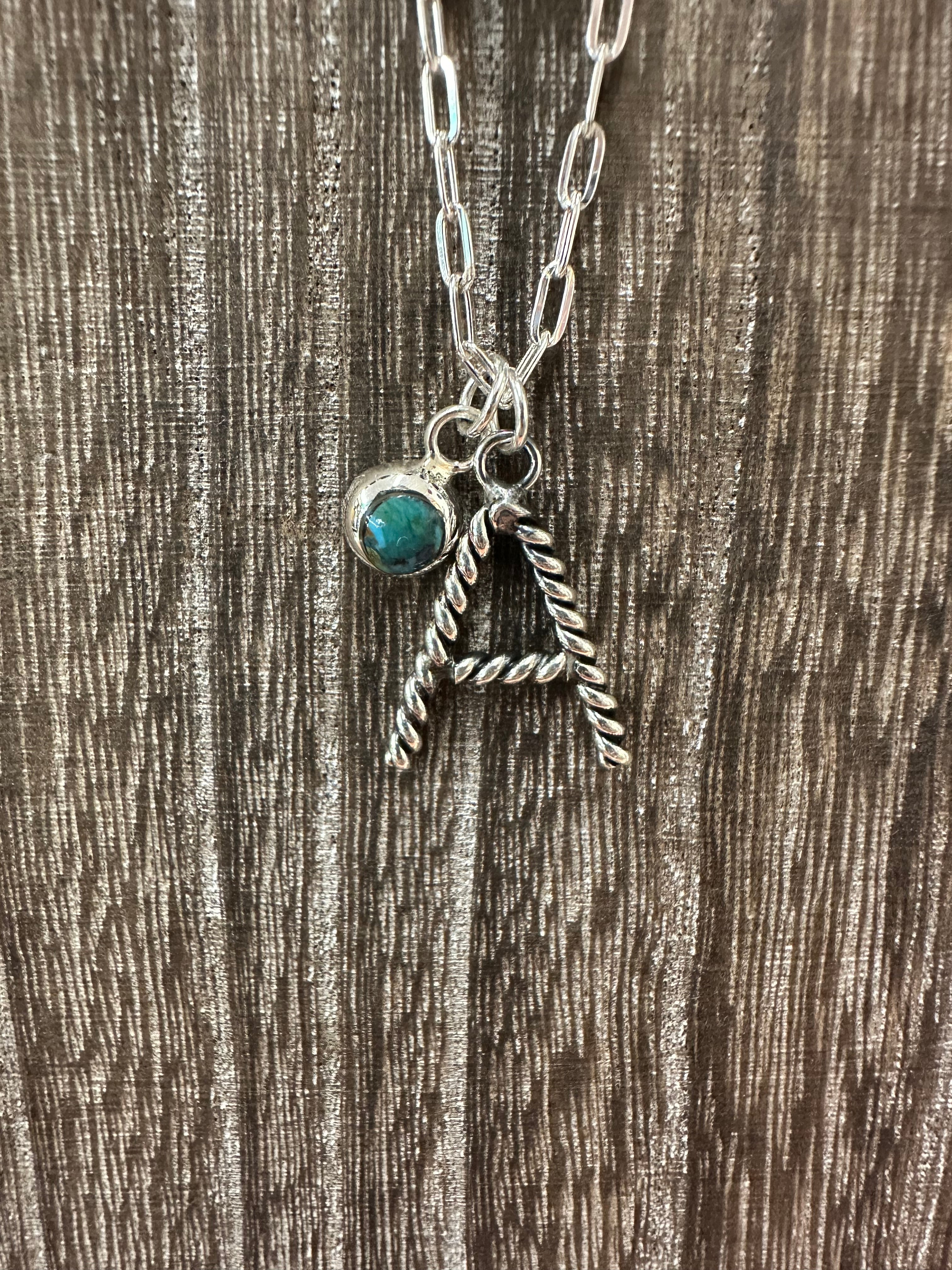 The Gone Ropin' Initial Necklace