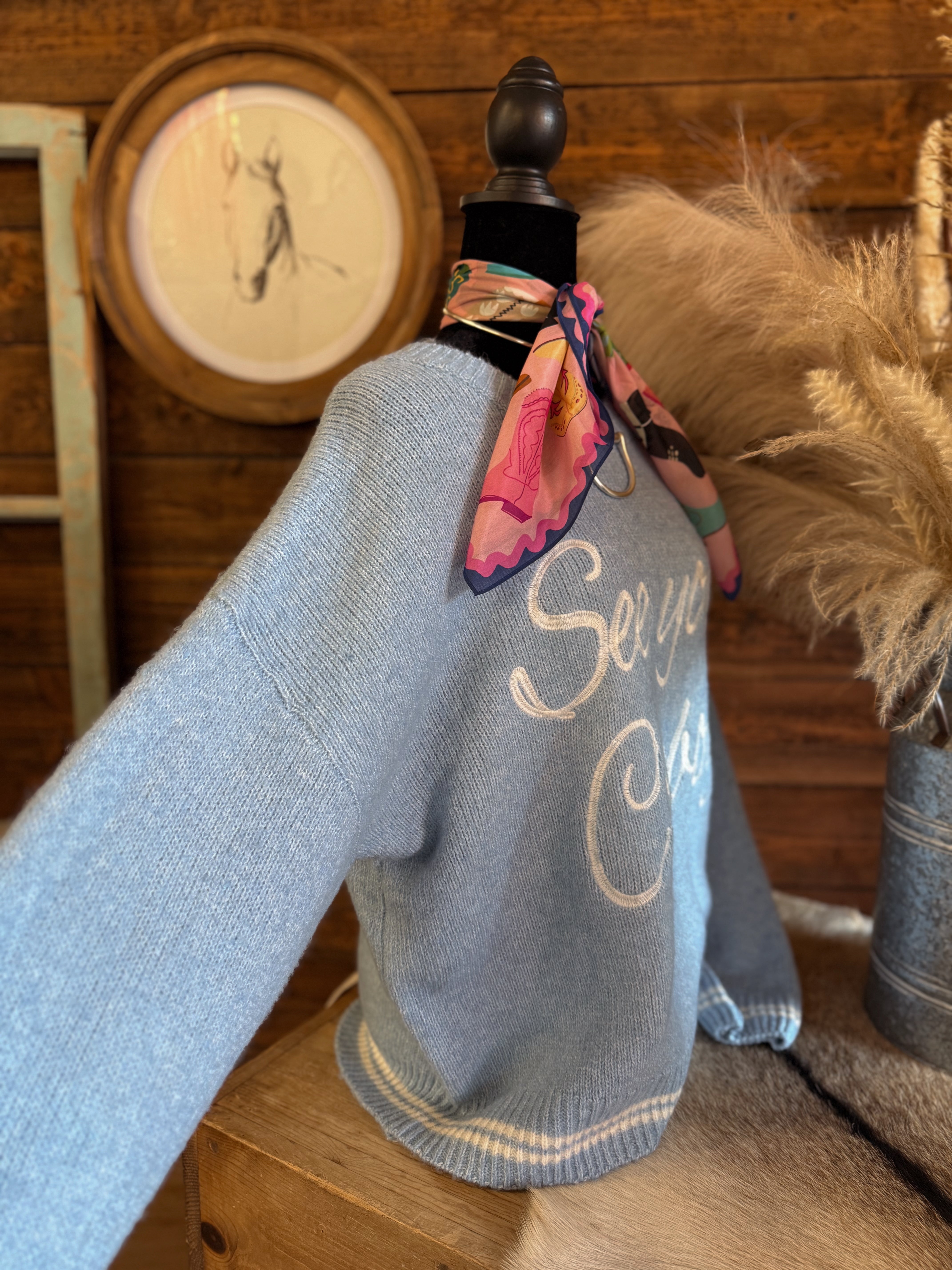 The See You Cowboy Sweater - Restock